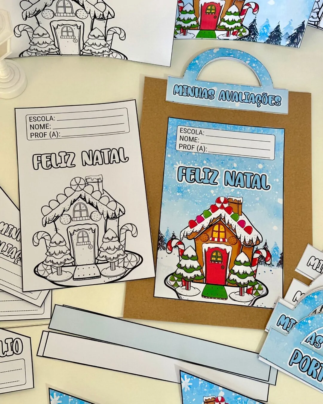 Kit Capas de Atividades: Tema Casinha de Natal - Imagem 2