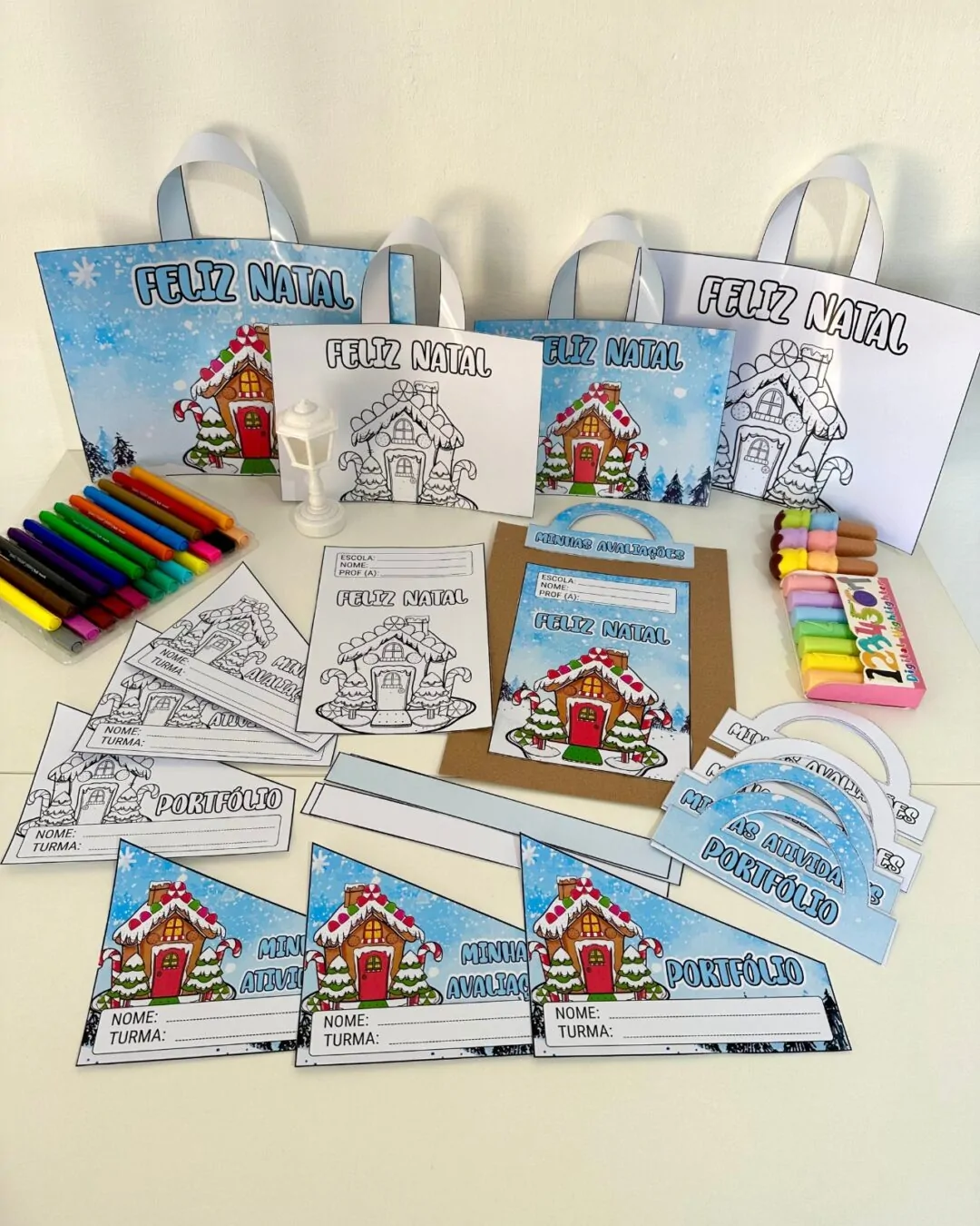 Kit Capas de Atividades: Tema Casinha de Natal - Imagem 10