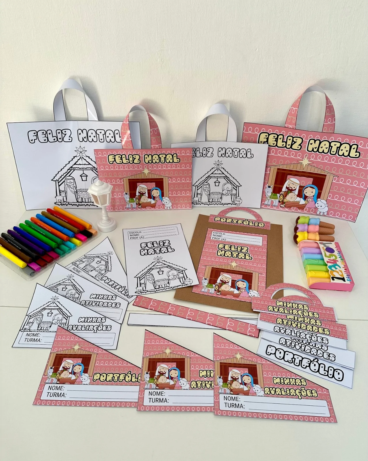 Kit Capas de Atividades: Tema Natal Cristão - Imagem 2