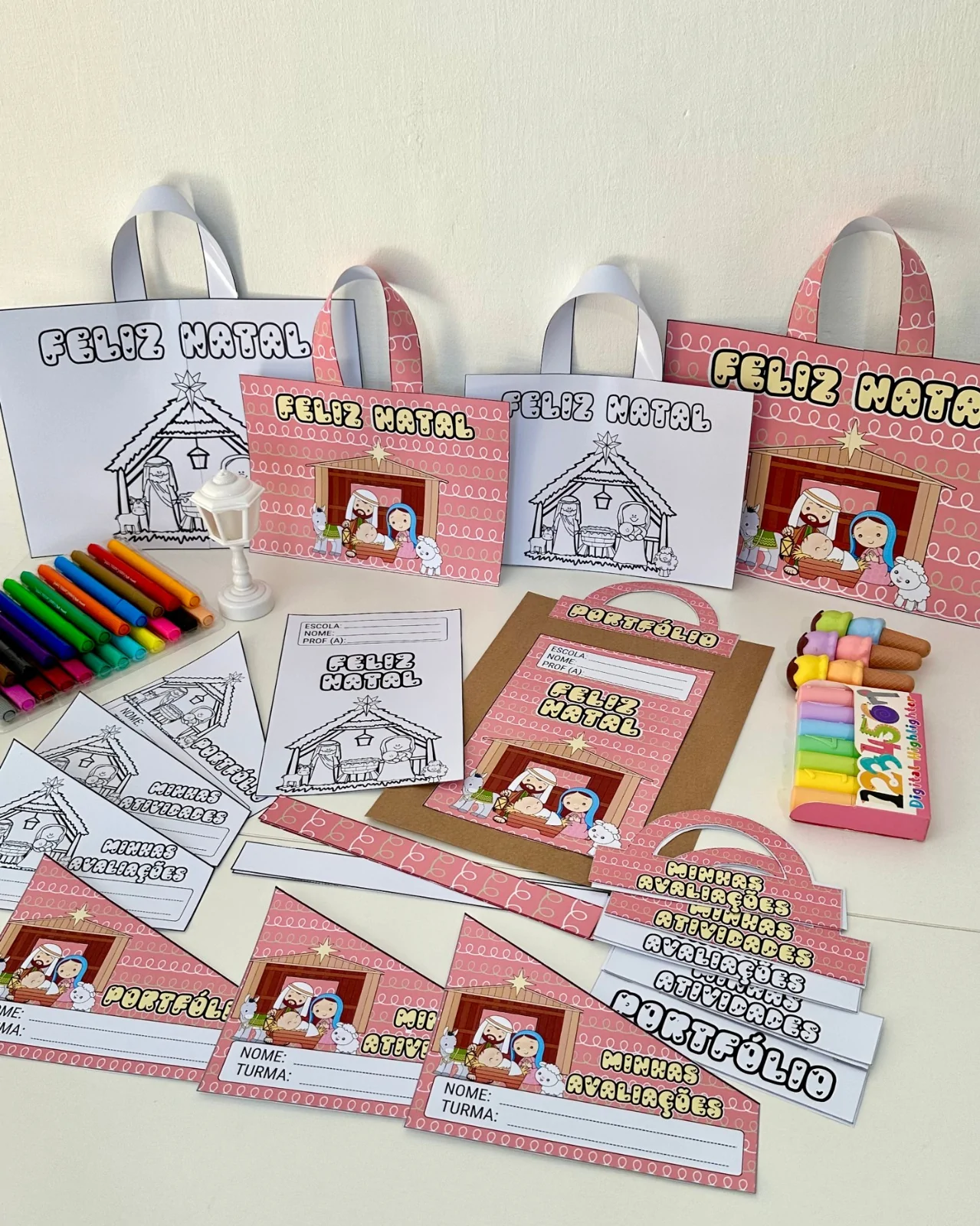 Kit Capas de Atividades: Tema Natal Cristão