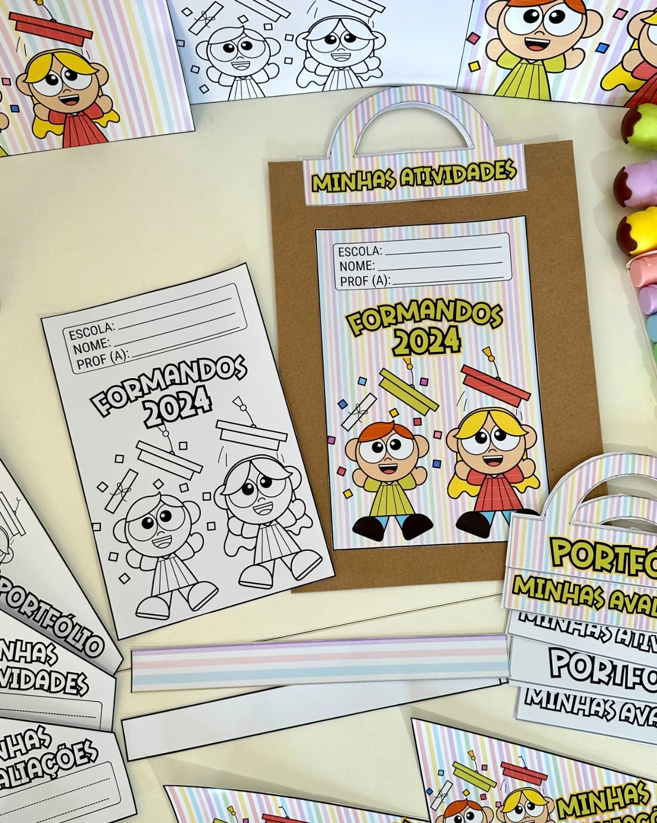 Kit Capas de Atividades: Tema Formatura - Imagem 3