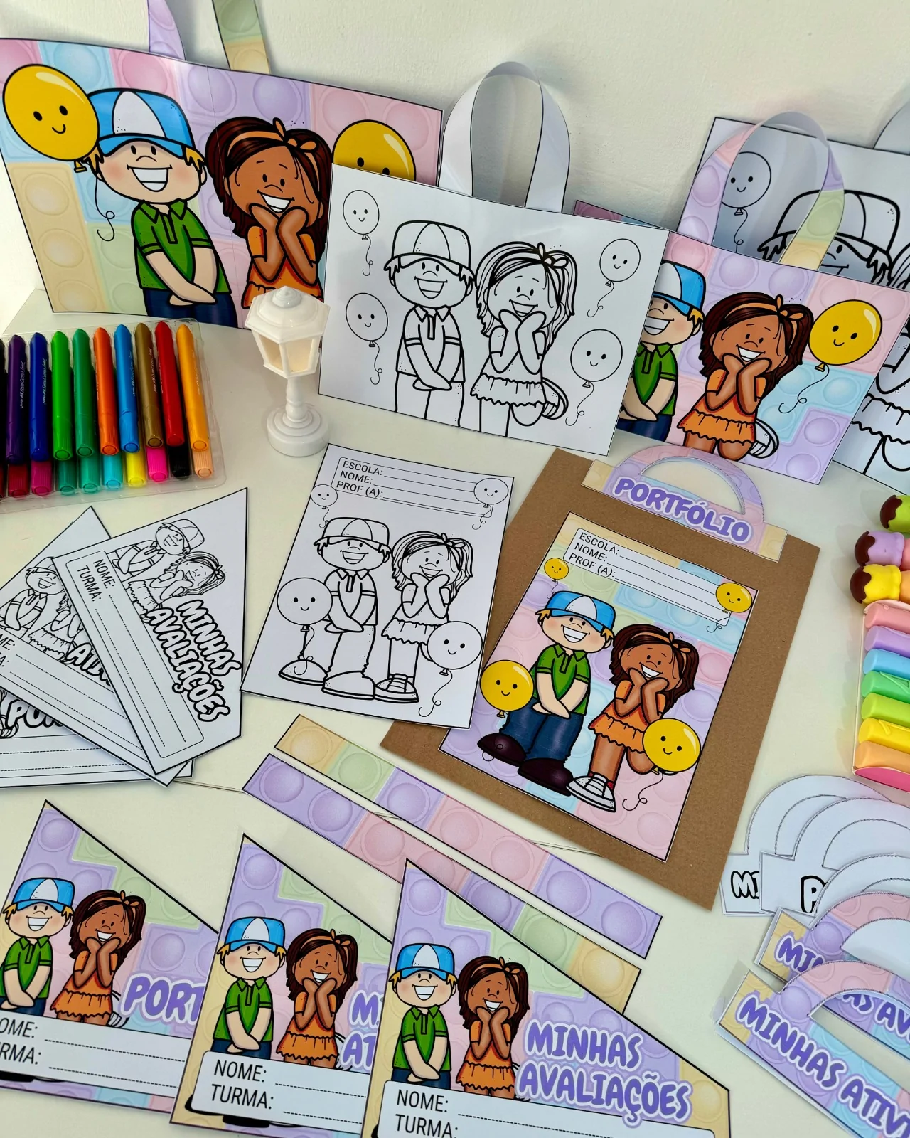 Kit Capas de Atividades: Tema Festa - Imagem 10