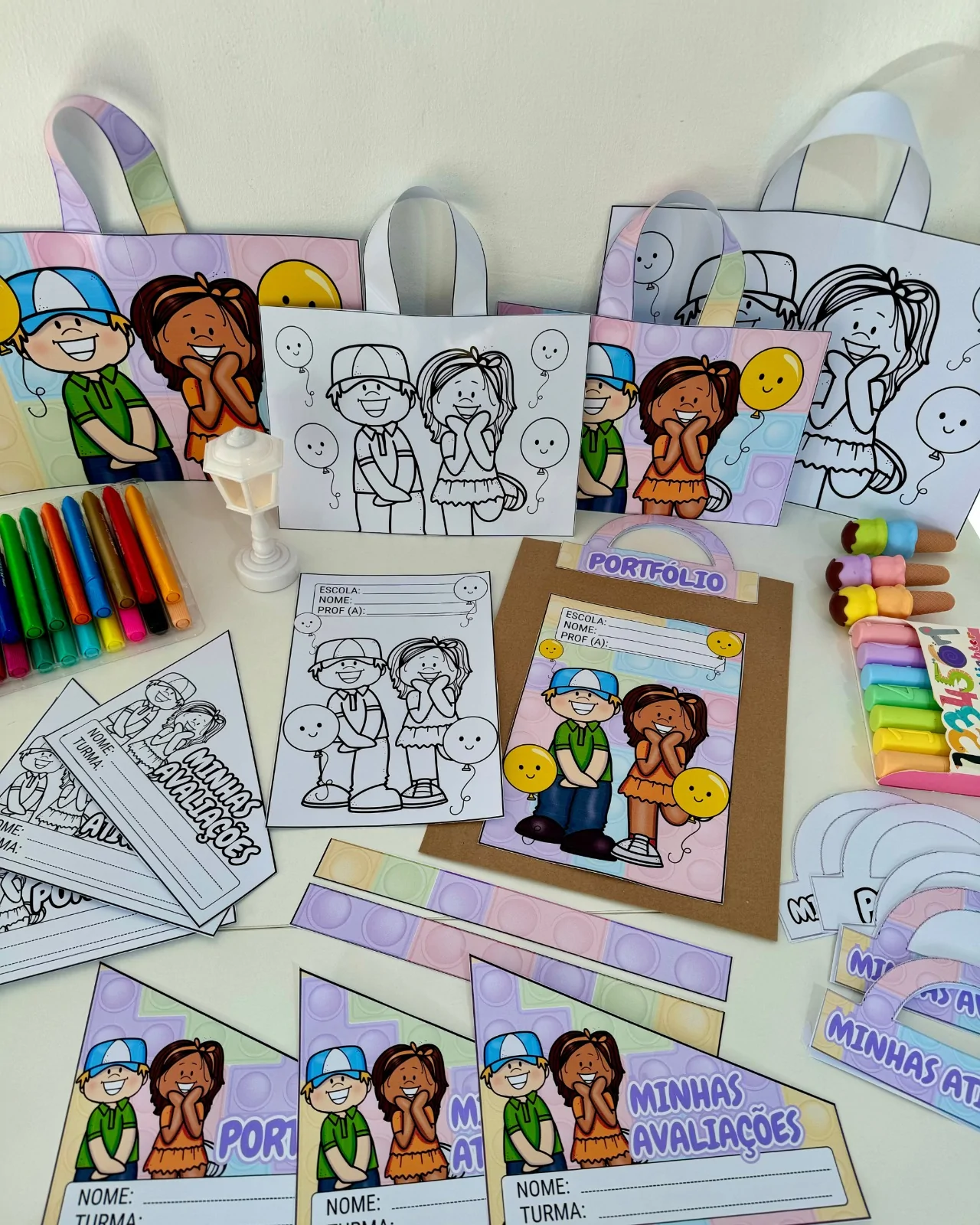 Kit Capas de Atividades: Tema Festa - Imagem 8