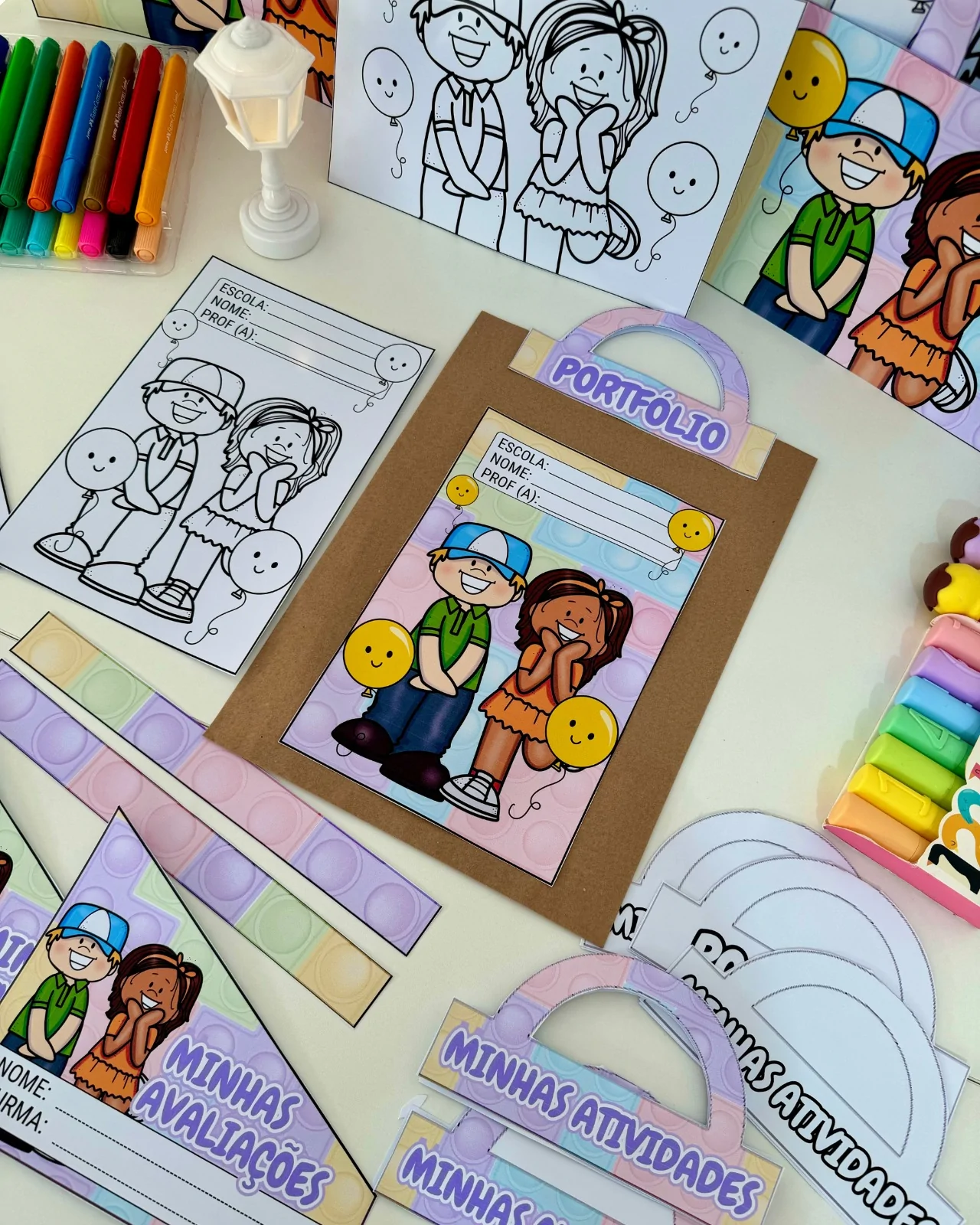 Kit Capas de Atividades: Tema Festa - Imagem 3