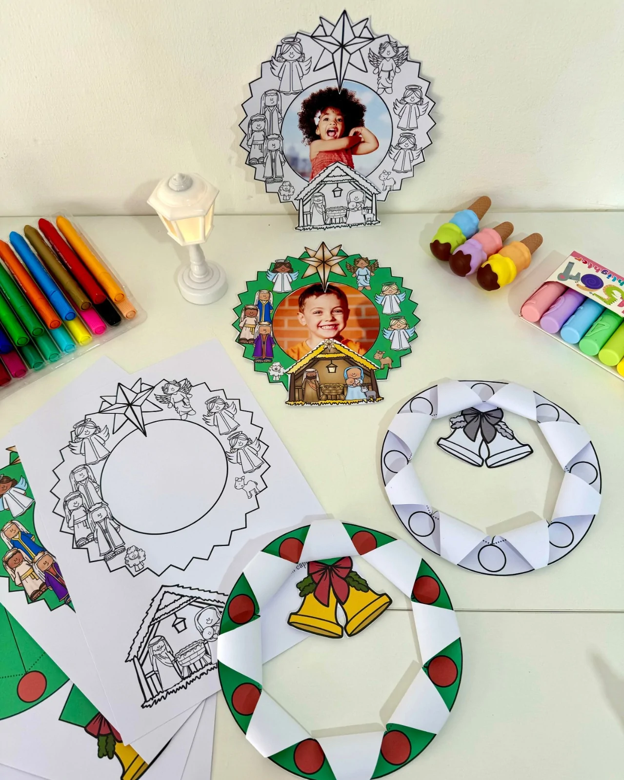 Atividades Natalinas em Formato de Guirlandas