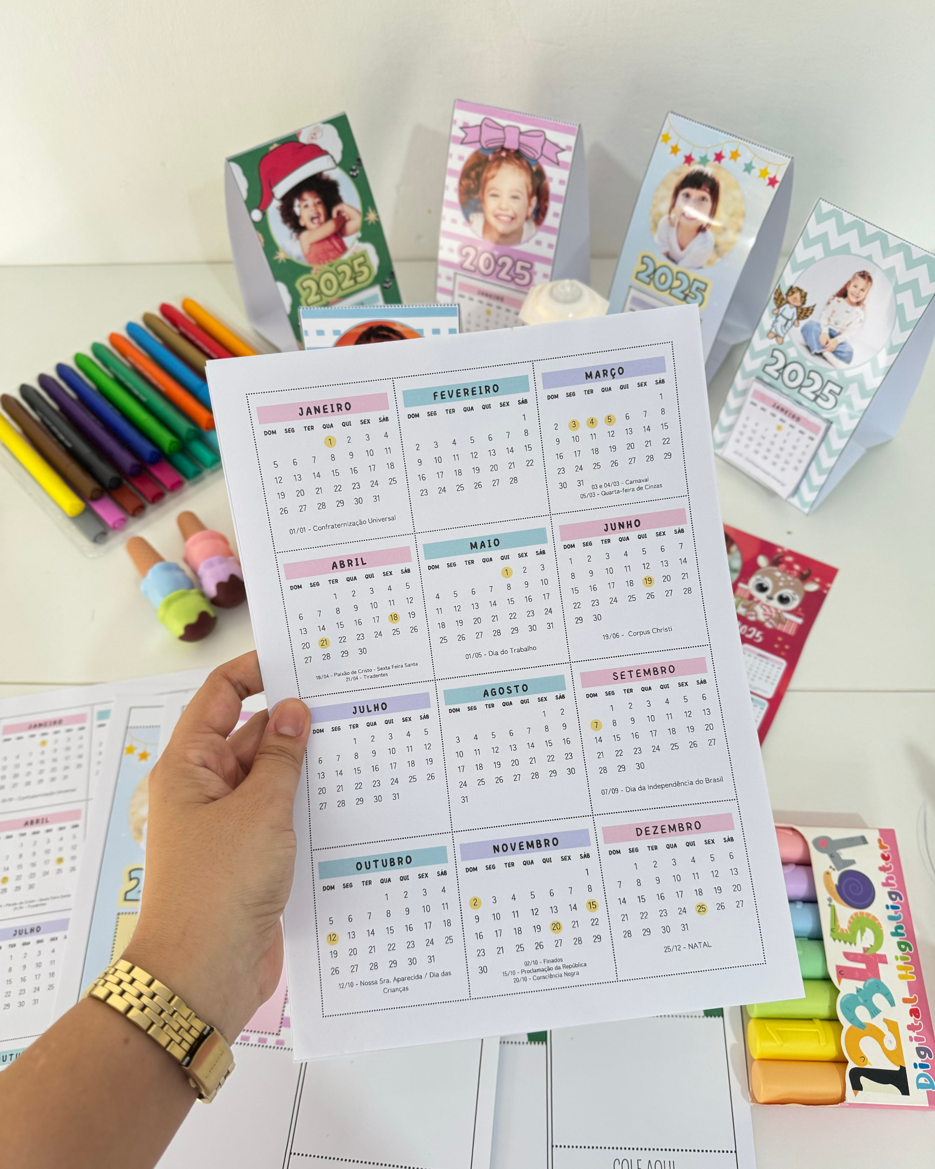 Calendários de Mesa 2025 Personalizáveis – A Lembrancinha Perfeita! - Imagem 14