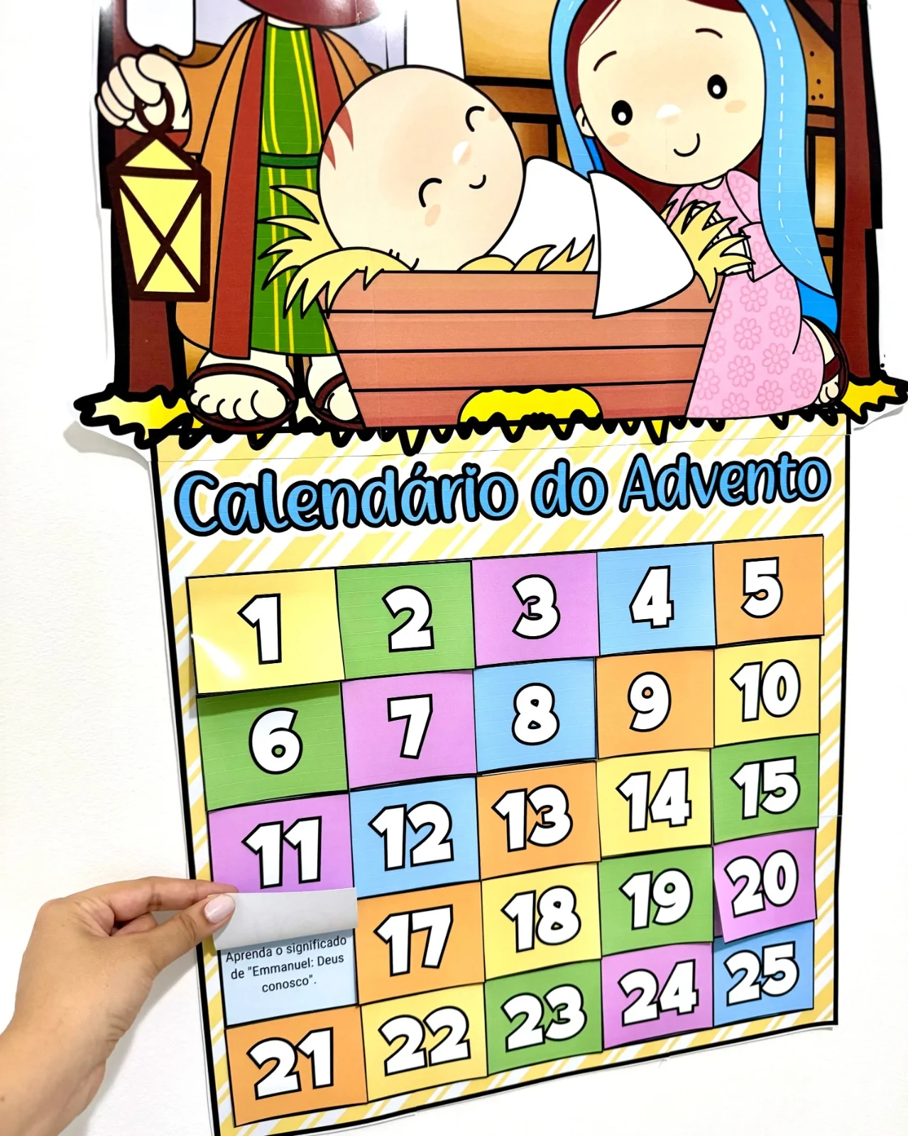 Cartaz Calendário do Advento com Presépio - Imagem 2