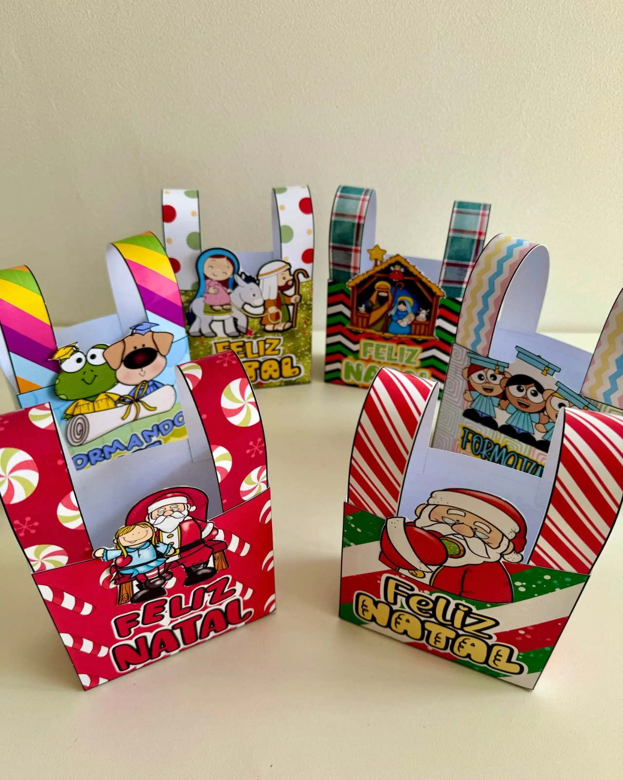 Kit de Sacolinhas Decoradas – Lembrancinhas de Final de Ano!