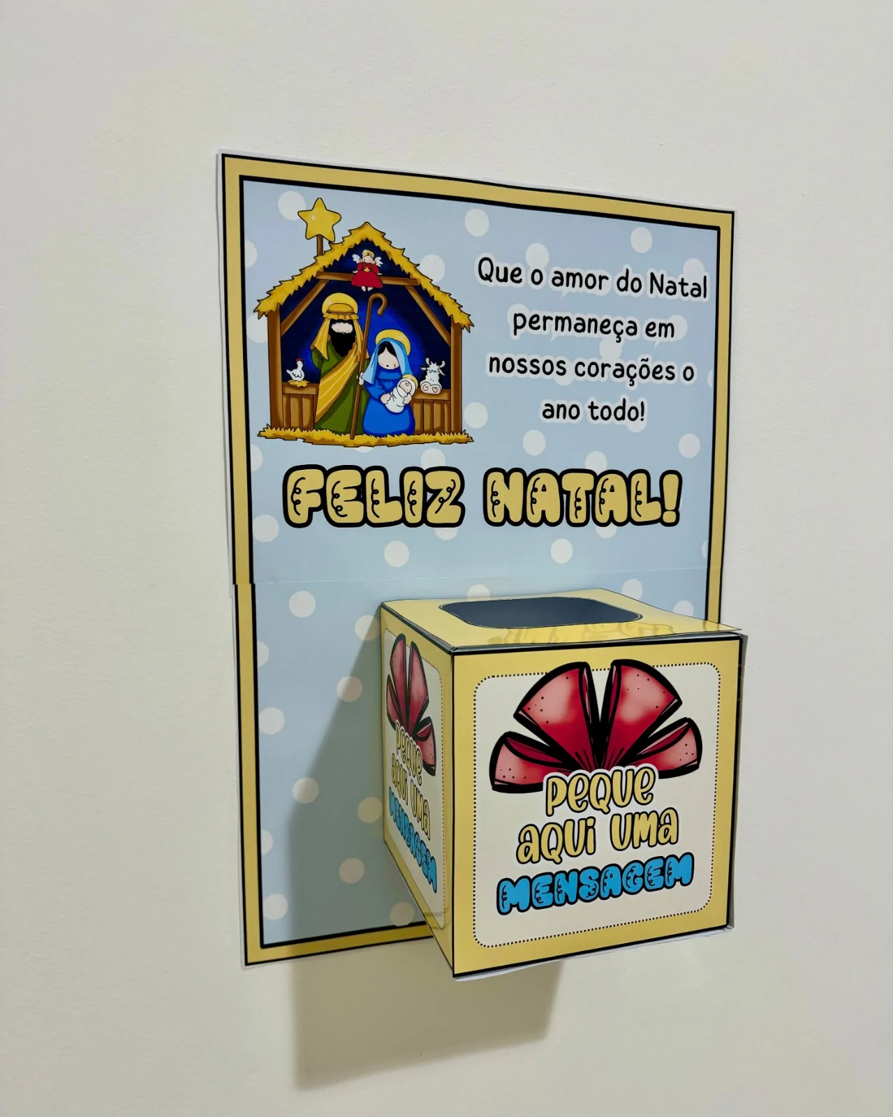 Cartaz Mensagens de Natal com Caixa e Cartões - Imagem 5