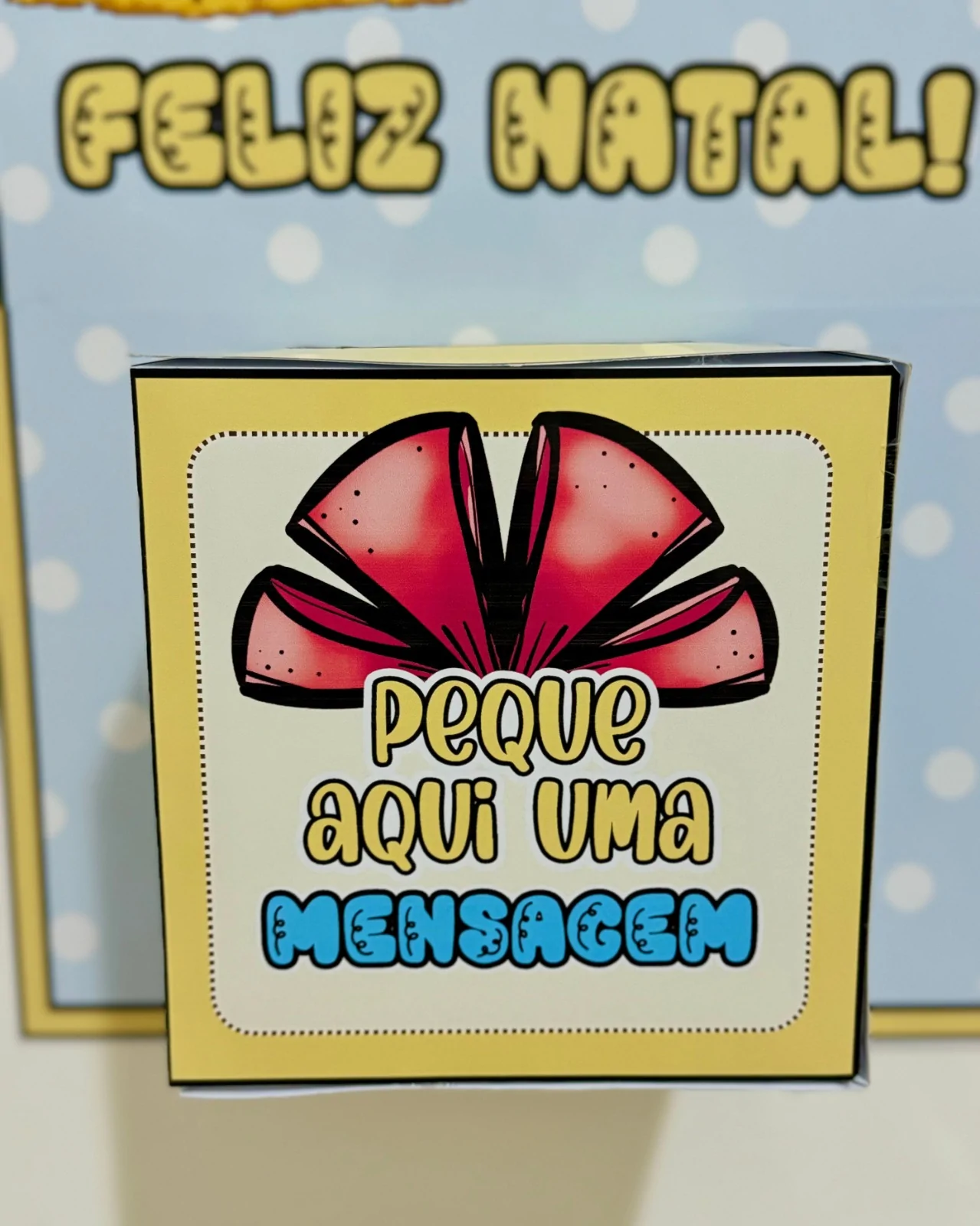 Cartaz Mensagens de Natal com Caixa e Cartões - Imagem 6