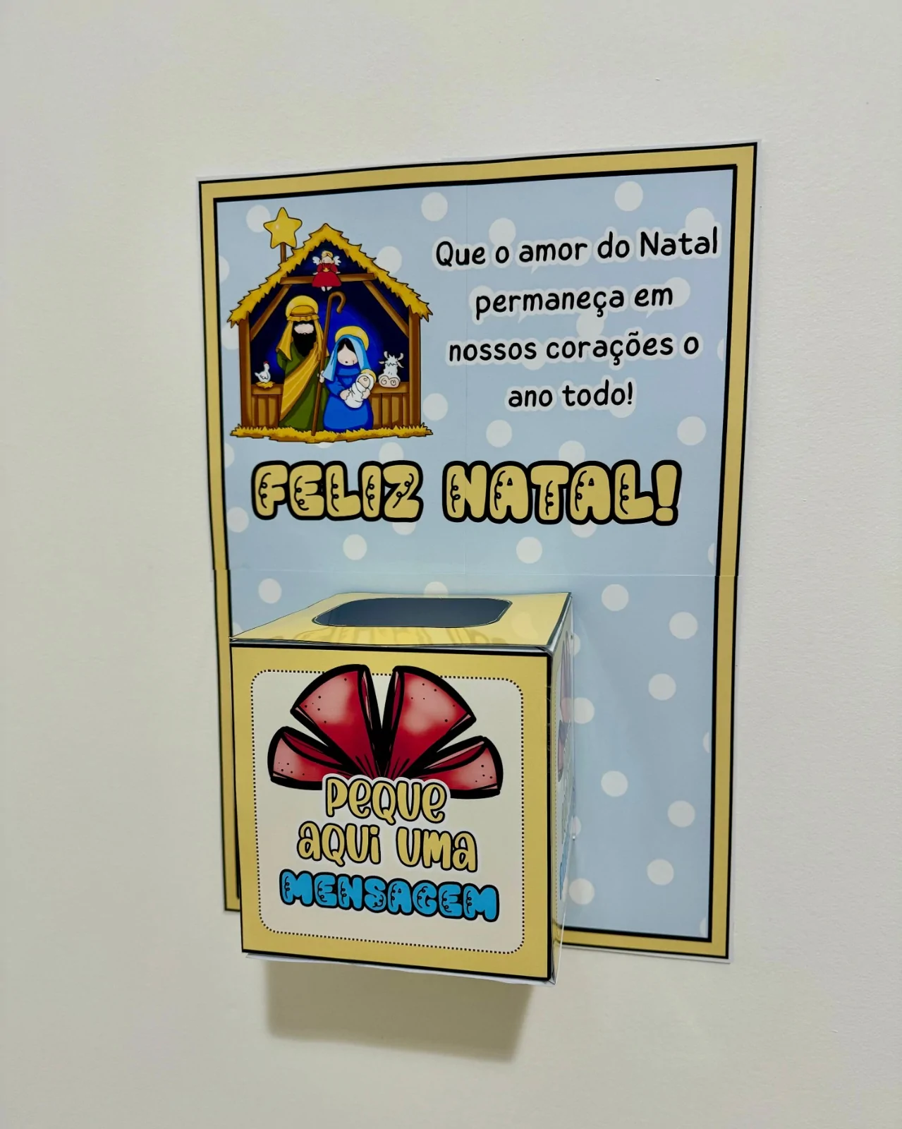 Cartaz Mensagens de Natal com Caixa e Cartões - Imagem 7