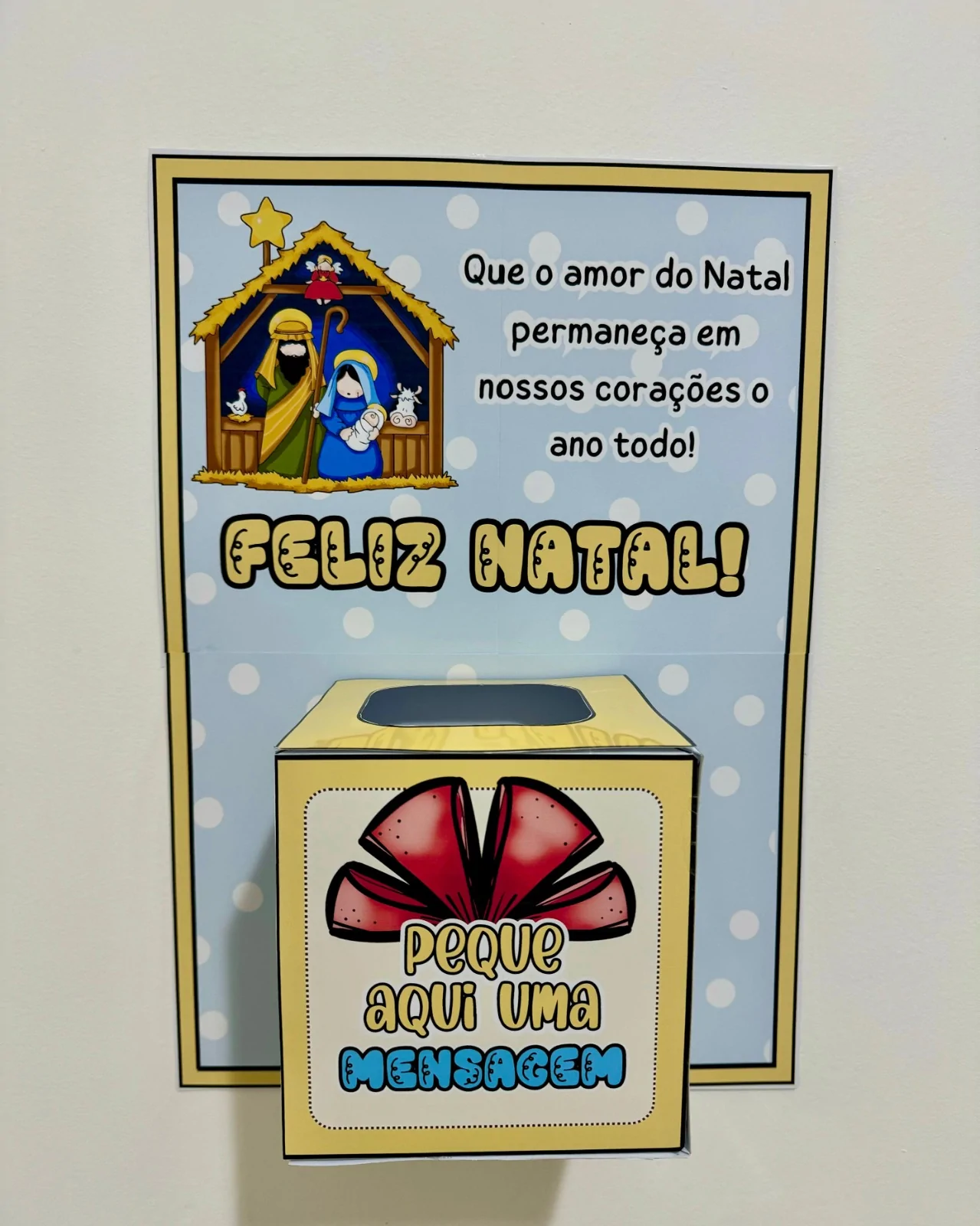 Cartaz Mensagens de Natal com Caixa e Cartões - Imagem 8