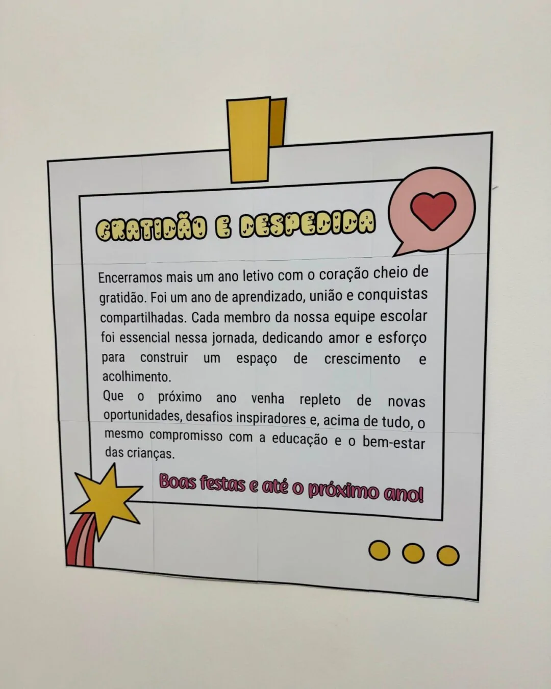 Cartaz de Agradecimento para a Equipe Escolar - Gratidão que Transforma