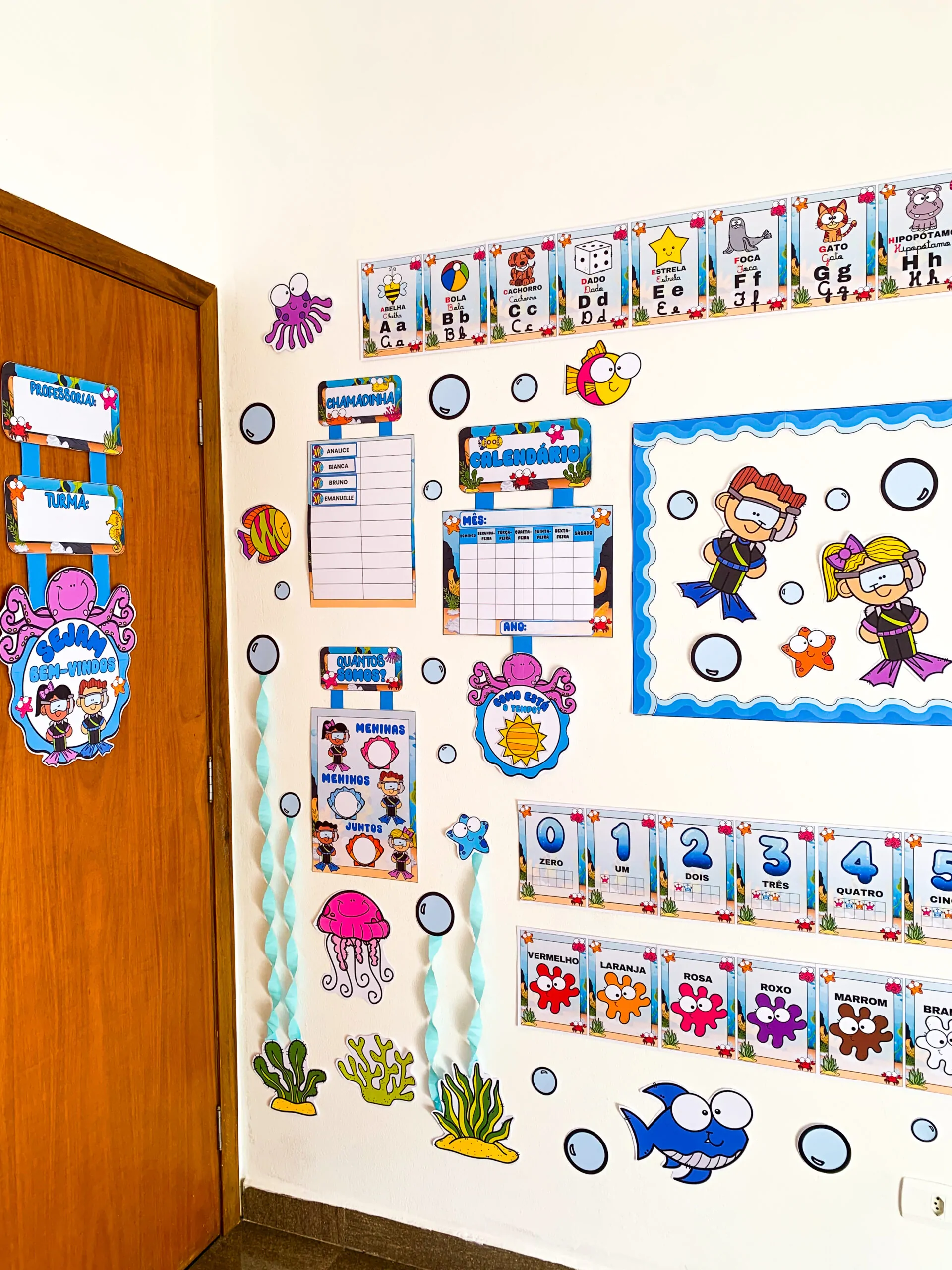 Kit Sala Ornamentação de Sala - Fundo do Mar - Imagem 9