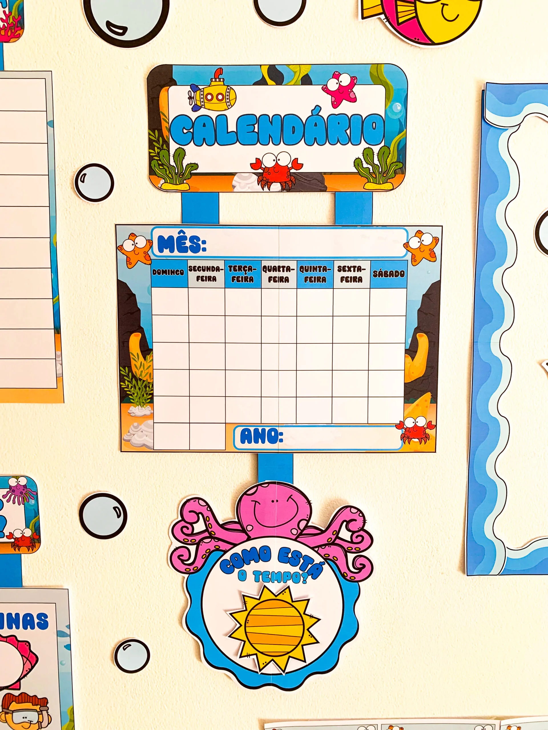 Kit Sala Ornamentação de Sala - Fundo do Mar - Imagem 14