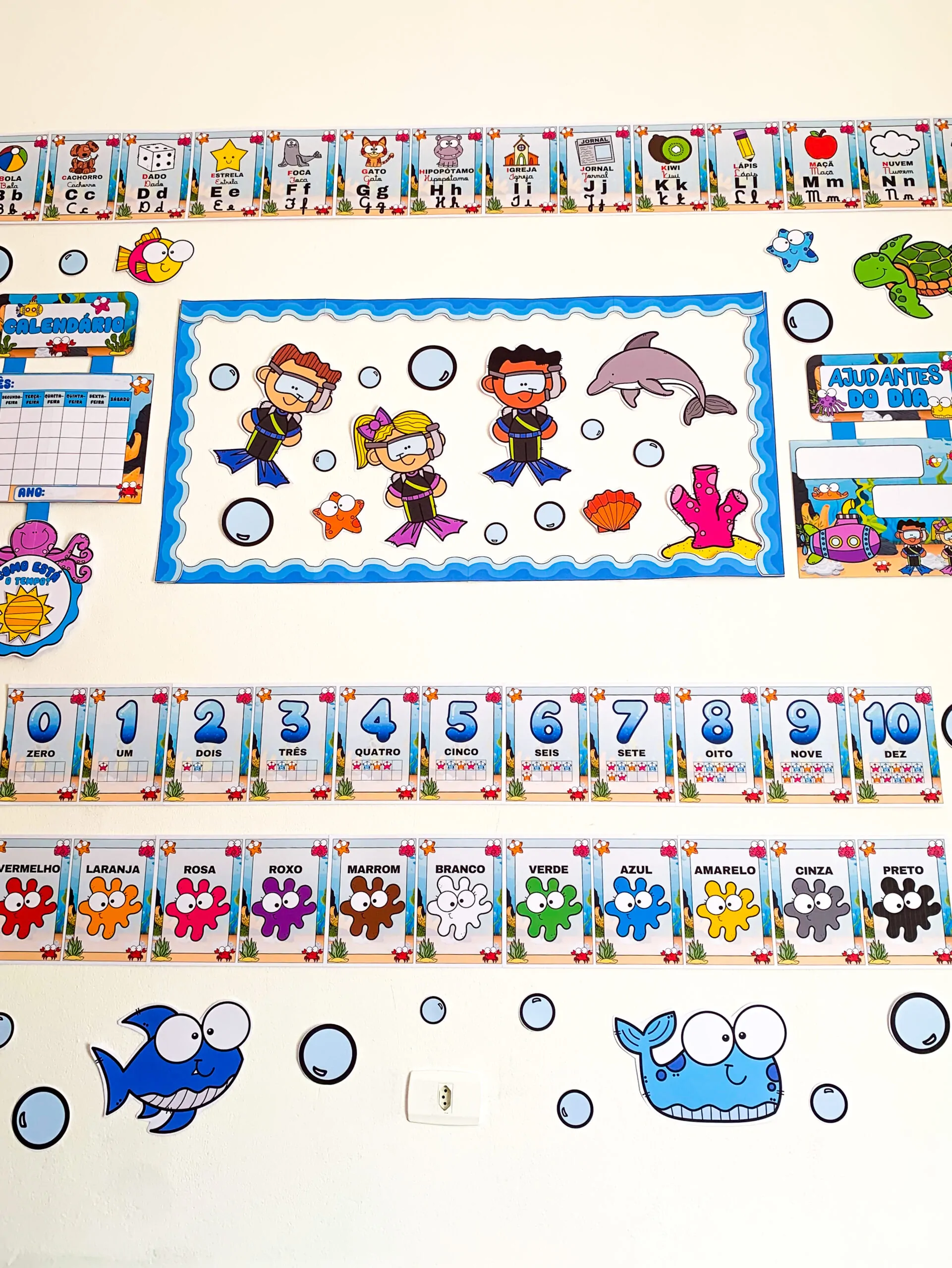 Kit Sala Ornamentação de Sala - Fundo do Mar - Imagem 6