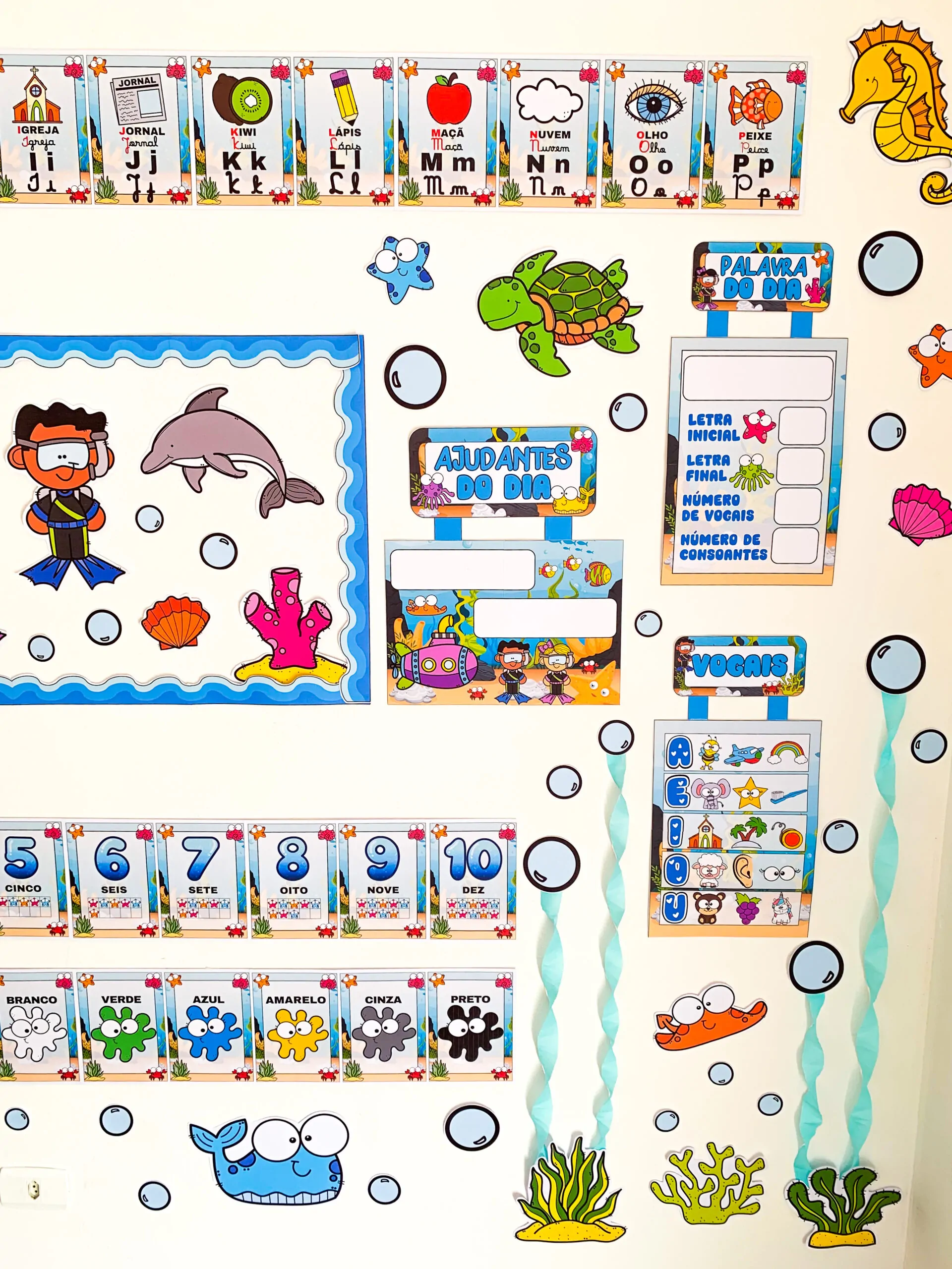 Kit Sala Ornamentação de Sala - Fundo do Mar - Imagem 7