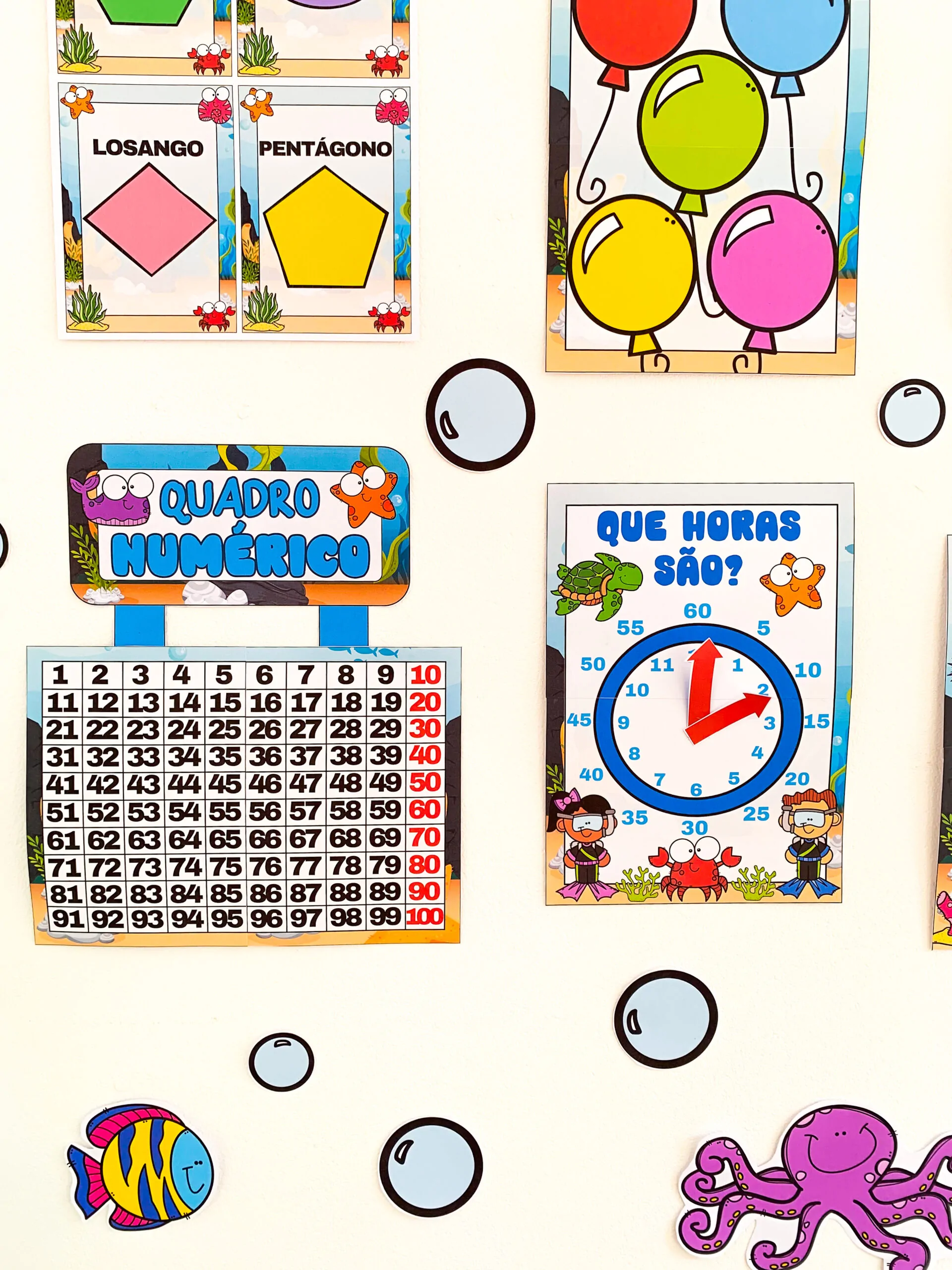 Kit Sala Ornamentação de Sala - Fundo do Mar - Imagem 15