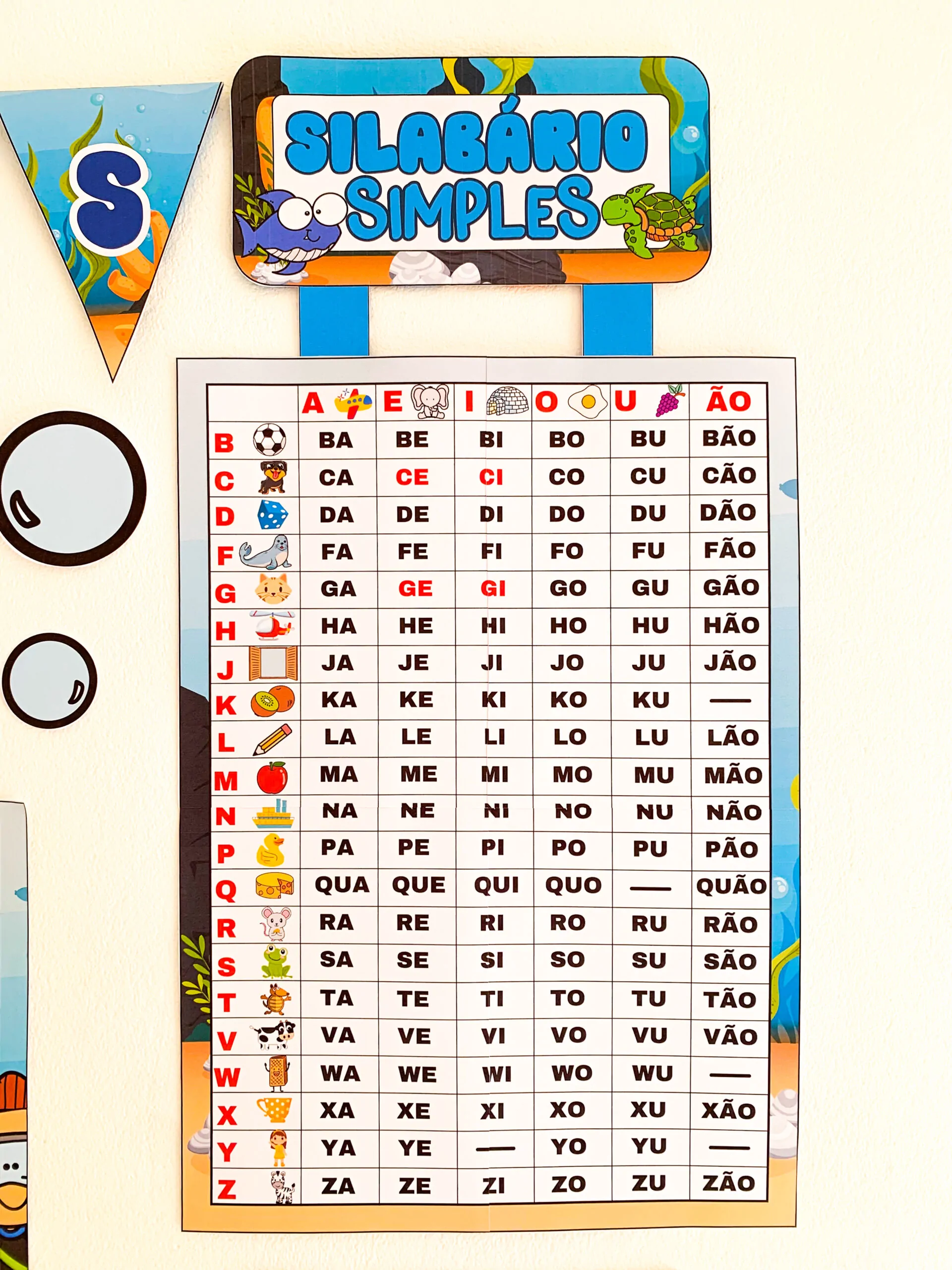 Kit Sala Ornamentação de Sala - Fundo do Mar - Imagem 8