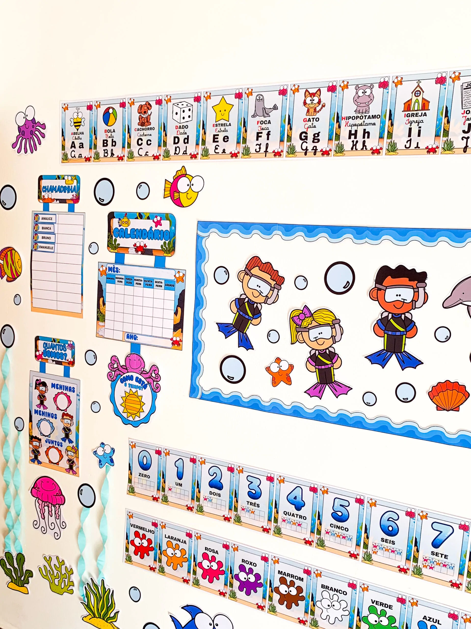 Kit Sala Ornamentação de Sala - Fundo do Mar - Imagem 2