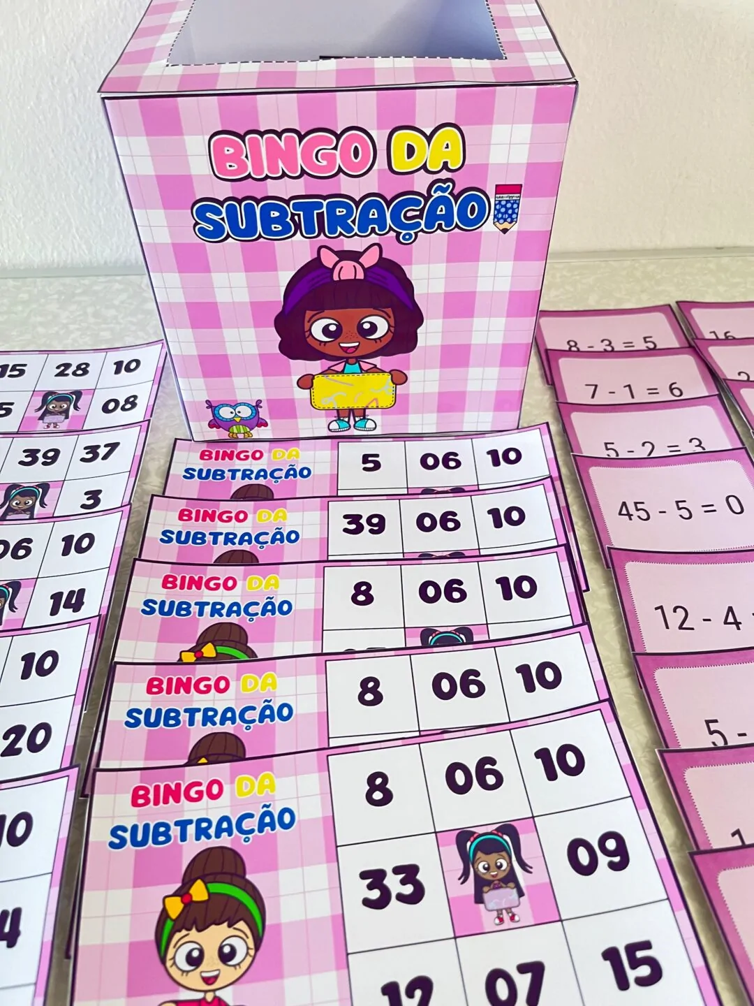 Bingo da Subtração - Aprendizado Divertido!