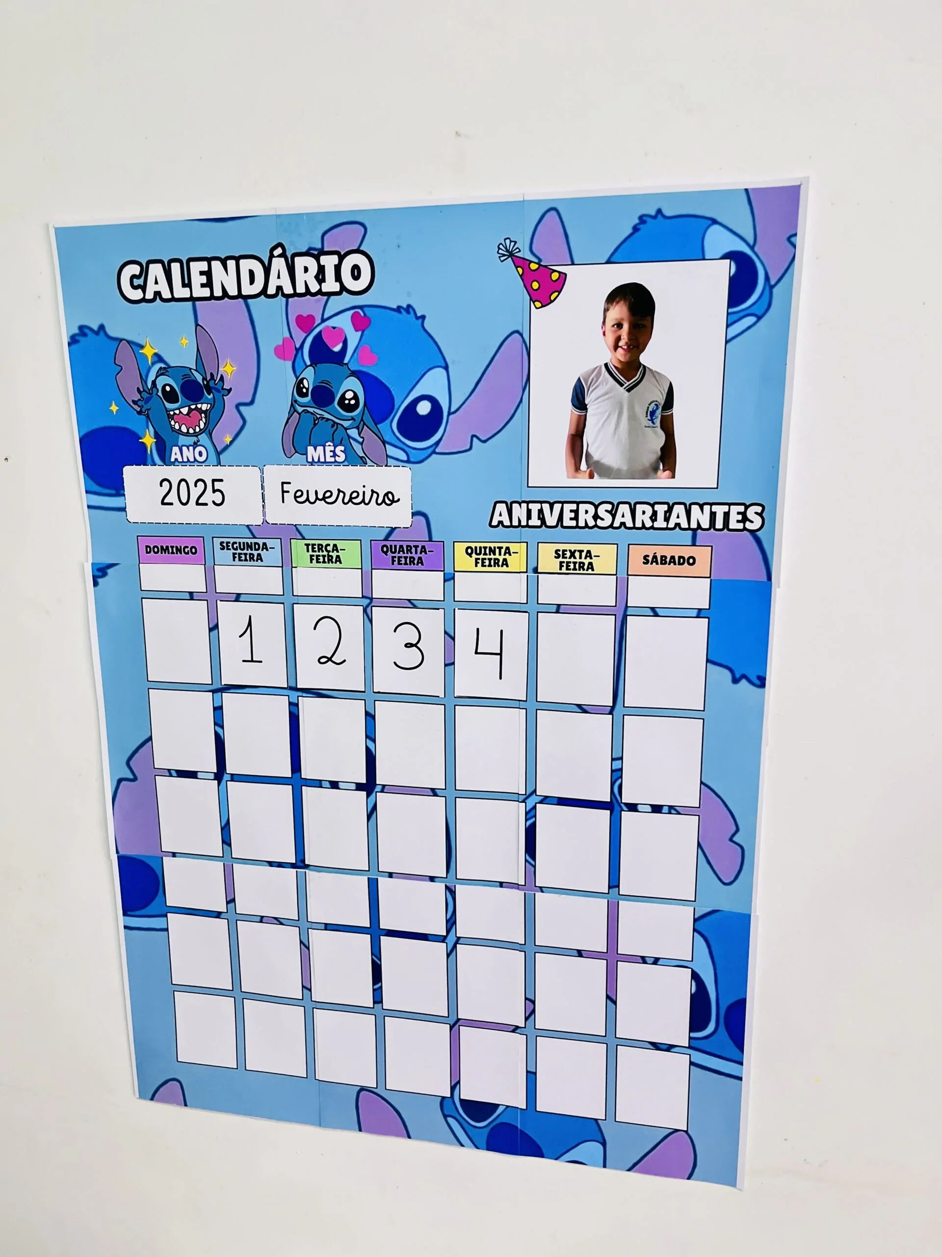 Calendário de Parede do Stitch
