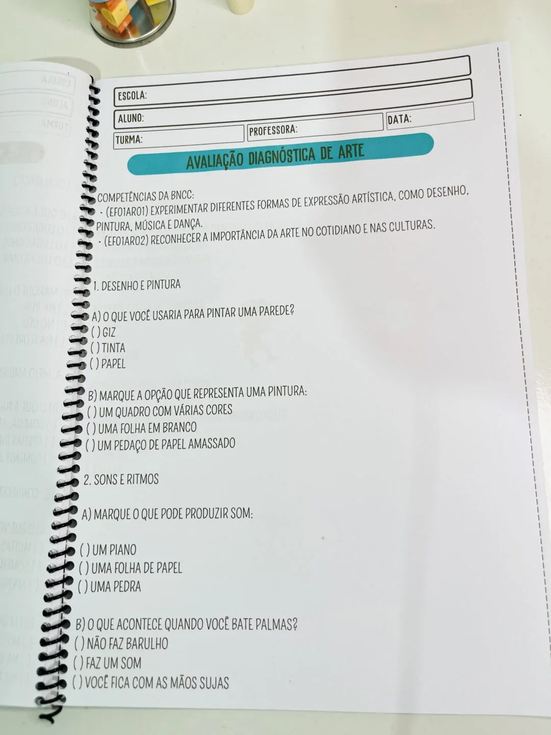 Apostila: Avaliação Diagnóstica – 1º Ano do Ensino Fundamental - Imagem 2