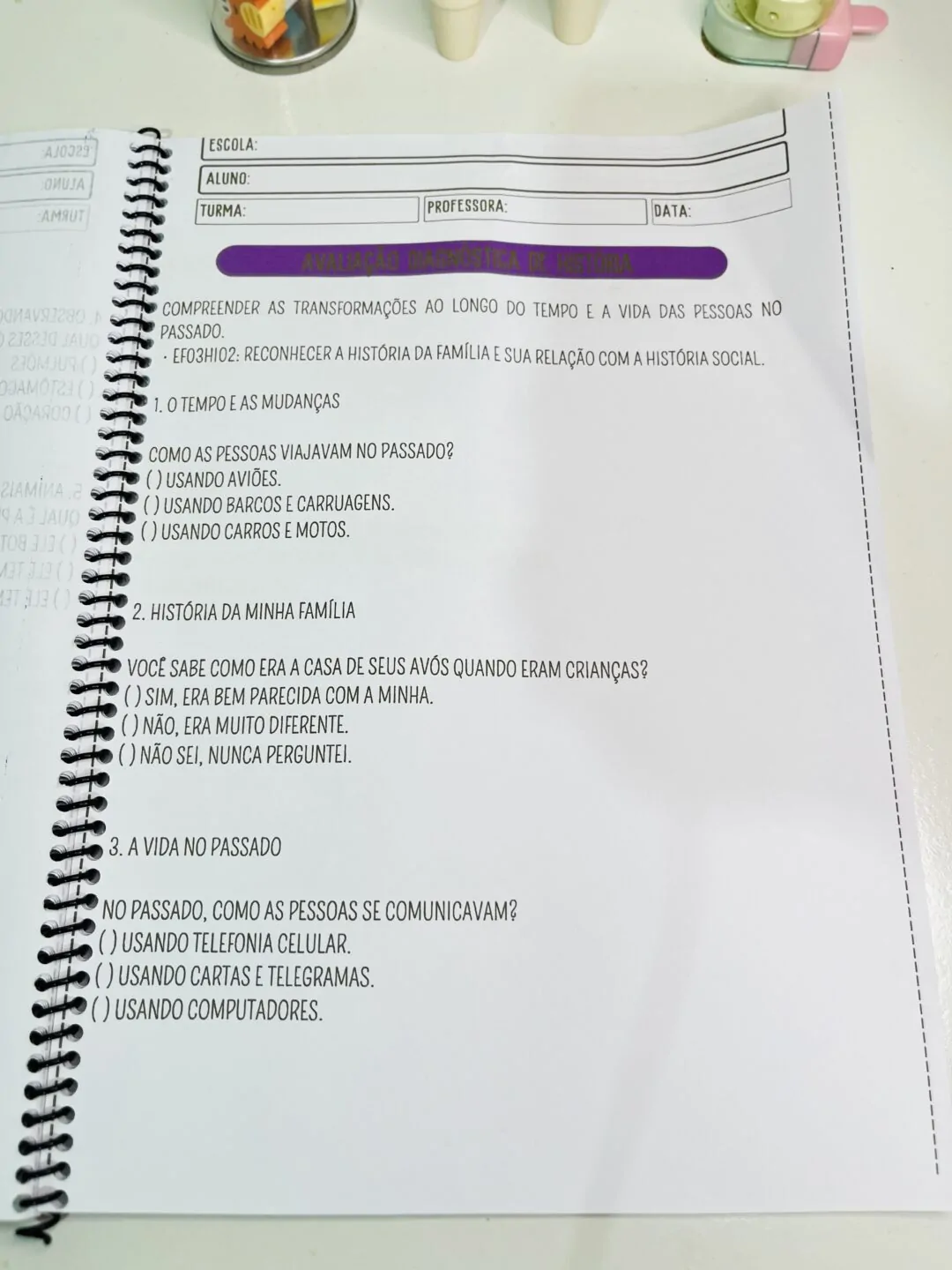 Apostila: Avaliação Diagnóstica - 3° Ano do Ensino Fundamental - Imagem 3