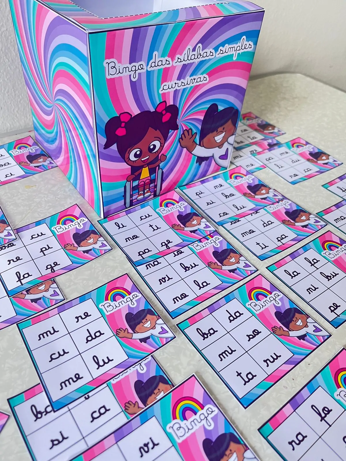 Bingo Das Sílabas Simples Cursivas - Imagem 5