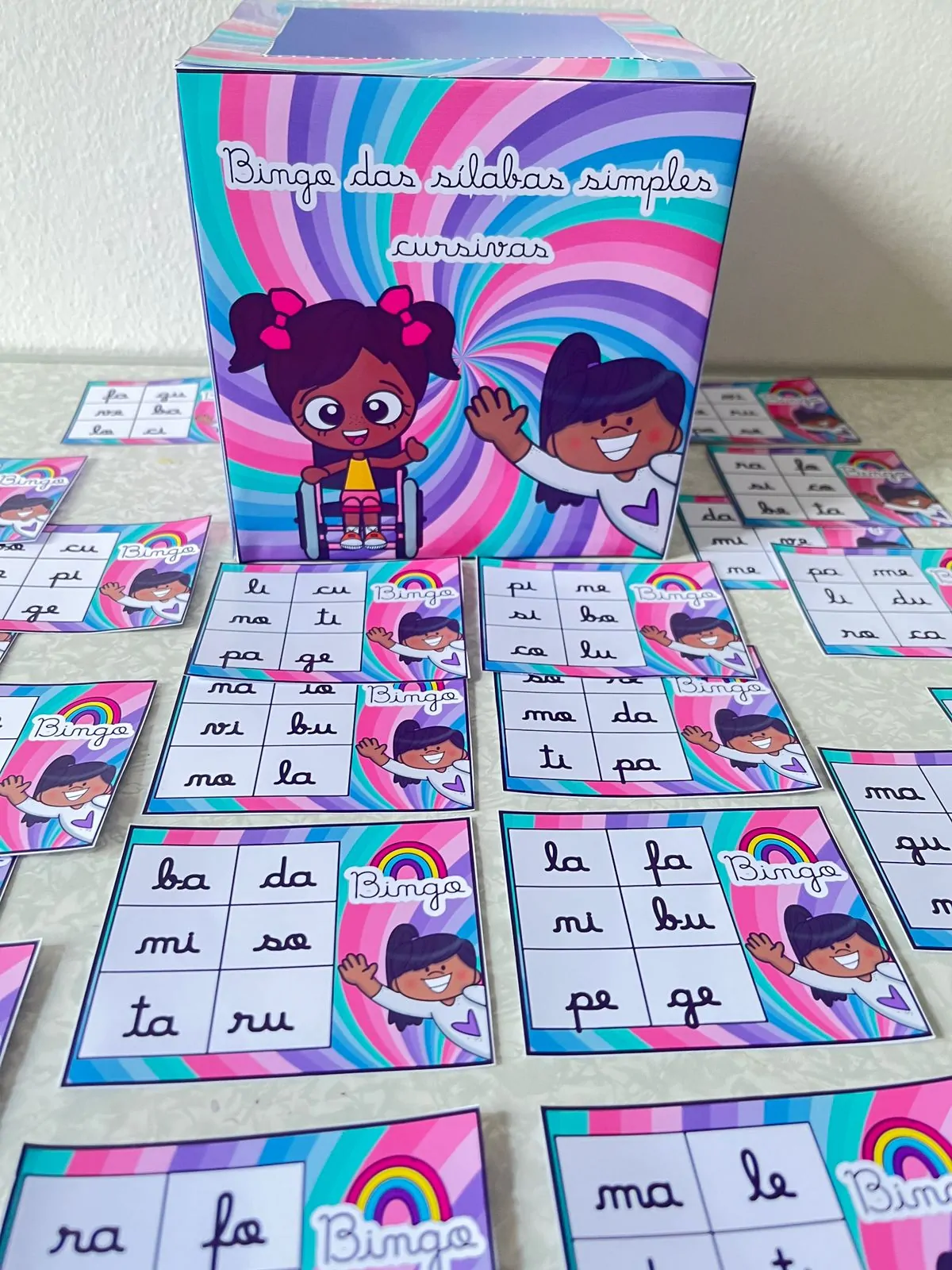 Bingo Das Sílabas Simples Cursivas