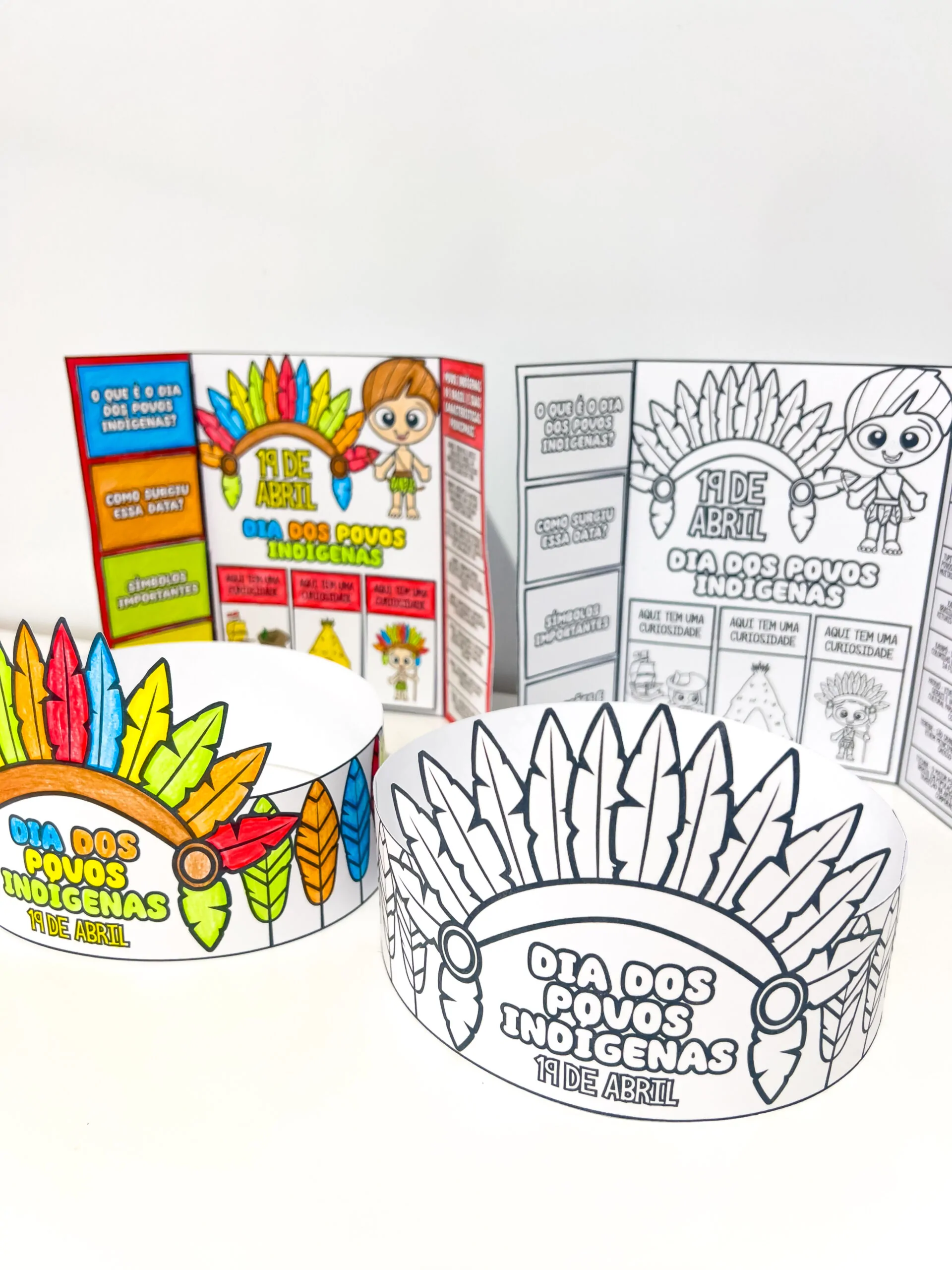 Lapbook + Coroa Dia dos Povos Indígenas