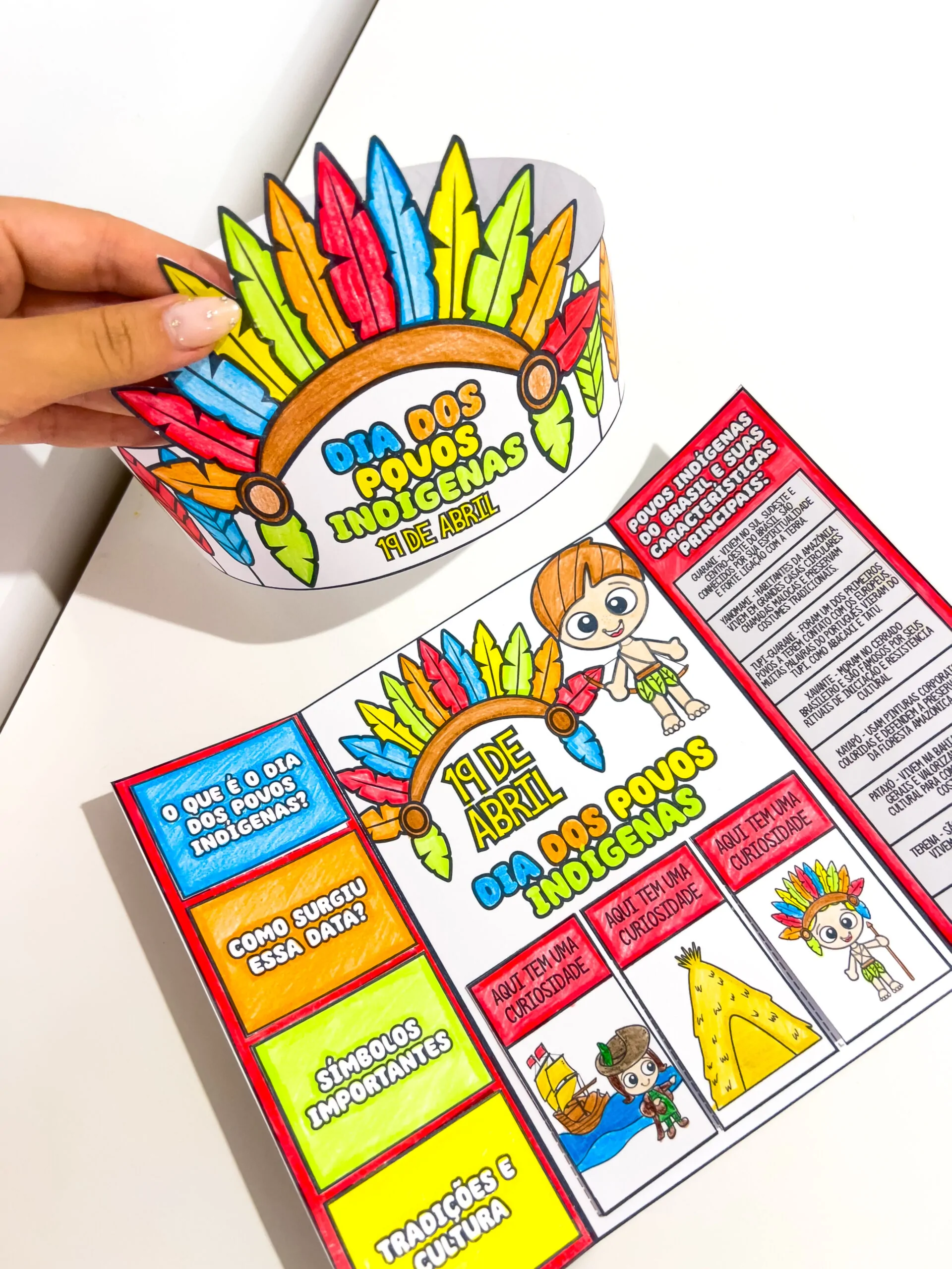 Lapbook + Coroa Dia dos Povos Indígenas - Imagem 7