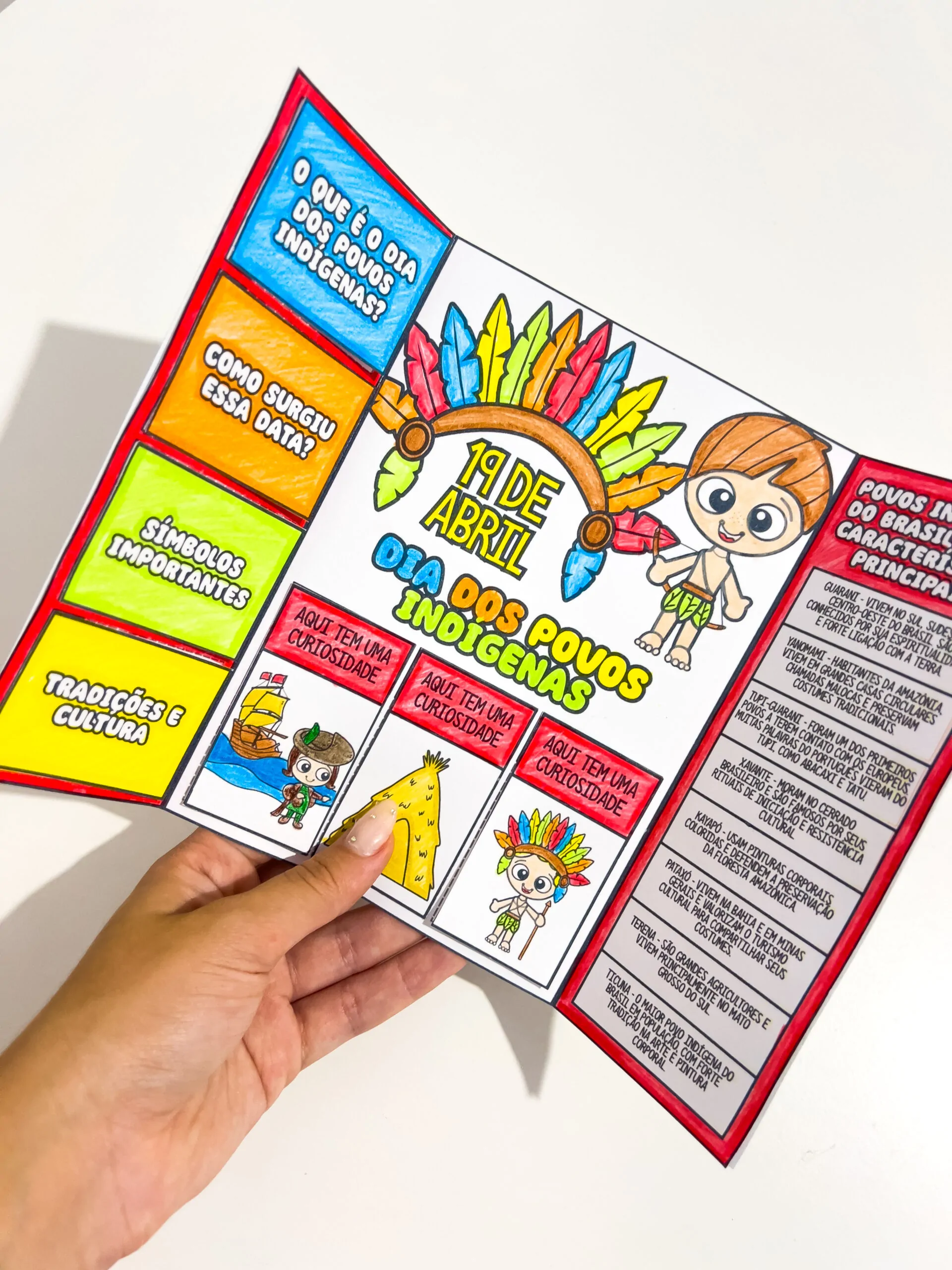 Lapbook + Coroa Dia dos Povos Indígenas - Imagem 4