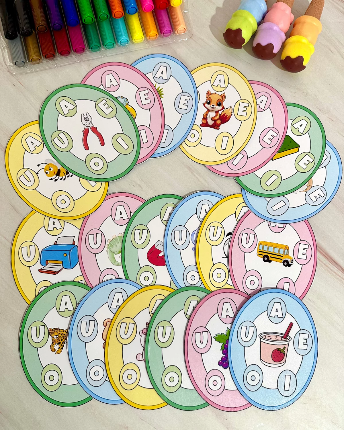 Roda das Vogais – Material Educativo para Educação Especial