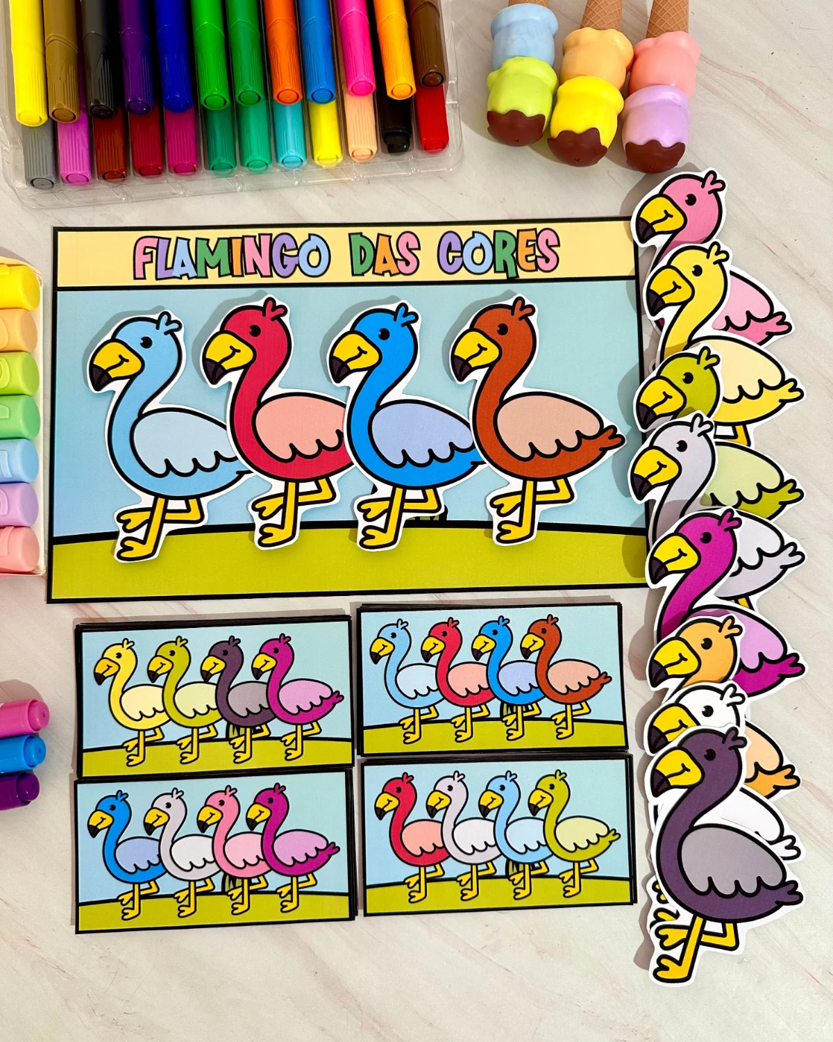 Flamingo das Cores – Um recurso pedagógico encantador