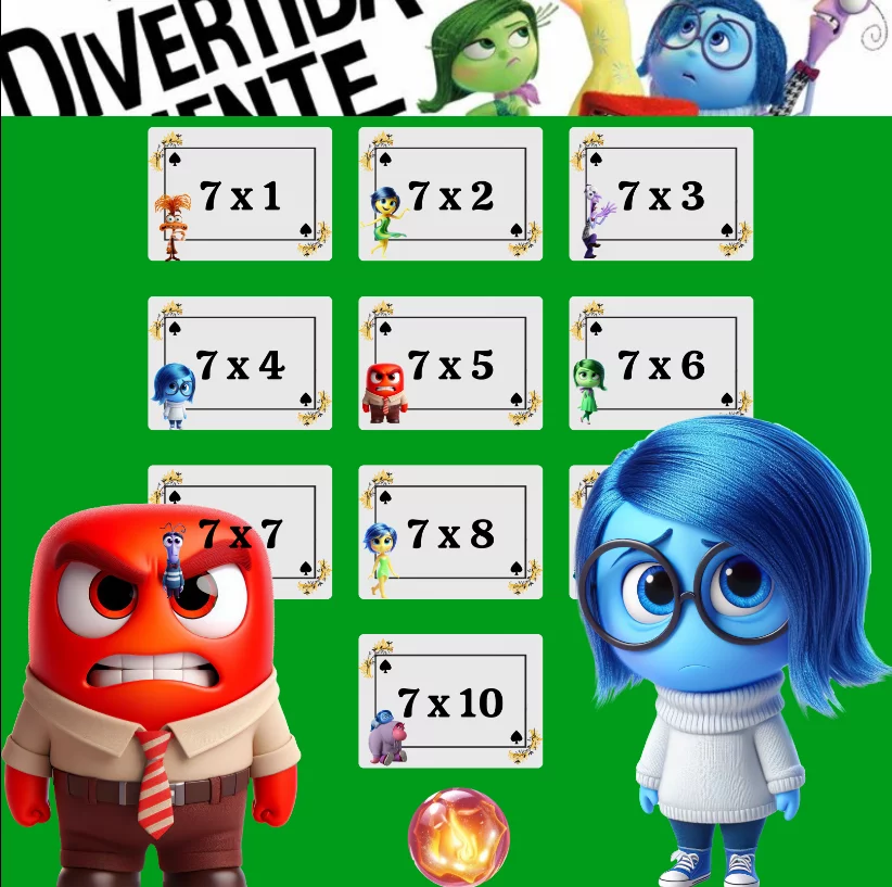 10 Jogos da Tabuada de Multiplicação Divertida Mente - Emoções - Imagem 6