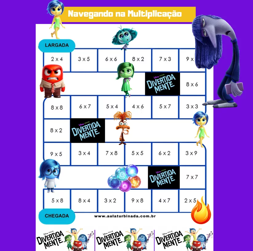 10 Jogos da Tabuada de Multiplicação Divertida Mente - Emoções - Imagem 4