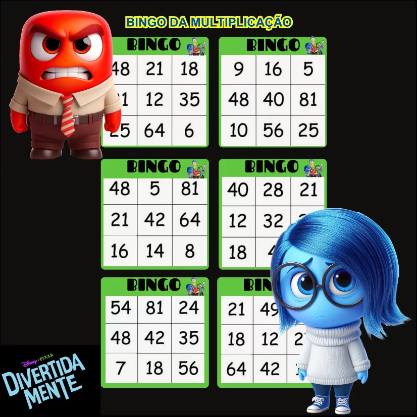 10 Jogos da Tabuada de Multiplicação Divertida Mente - Emoções - Imagem 3