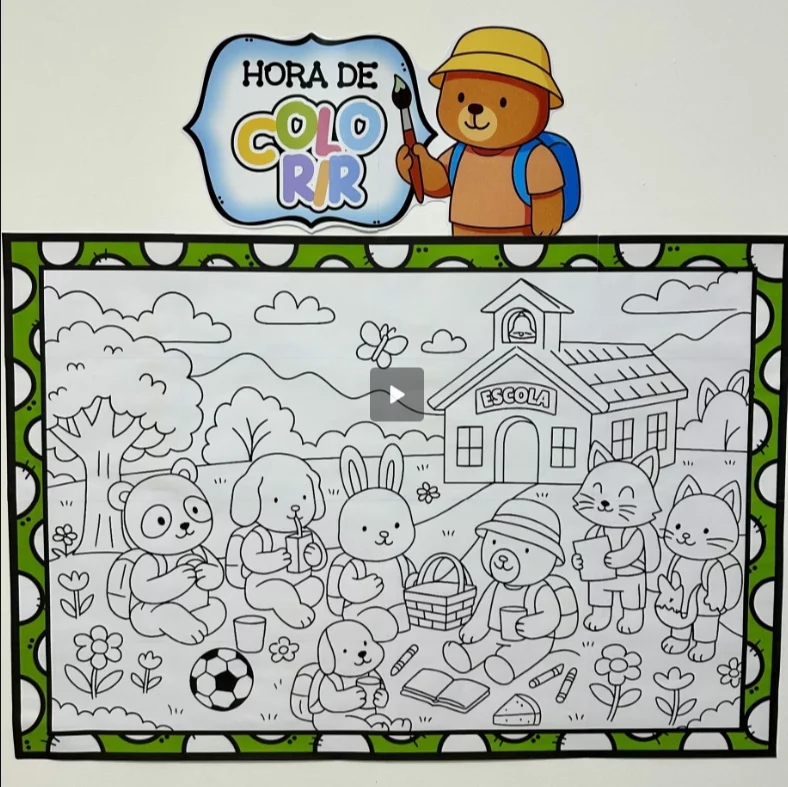 Painel para Colorir – Volta às Aulas!