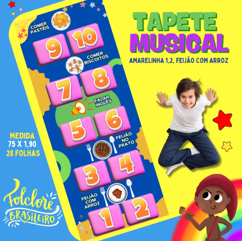 Tapetes Pedagógicos do Folclore – Diversão e Aprendizado em Cada Passo!