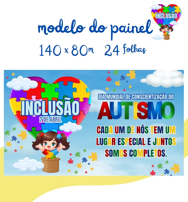 Kit dia do Autismo Balão da Inclusão - Imagem 5