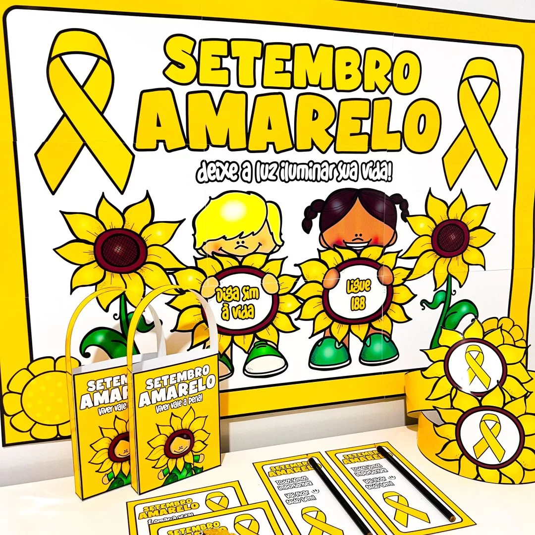 Kit Painel e Lembrancinhas – Setembro Amarelo