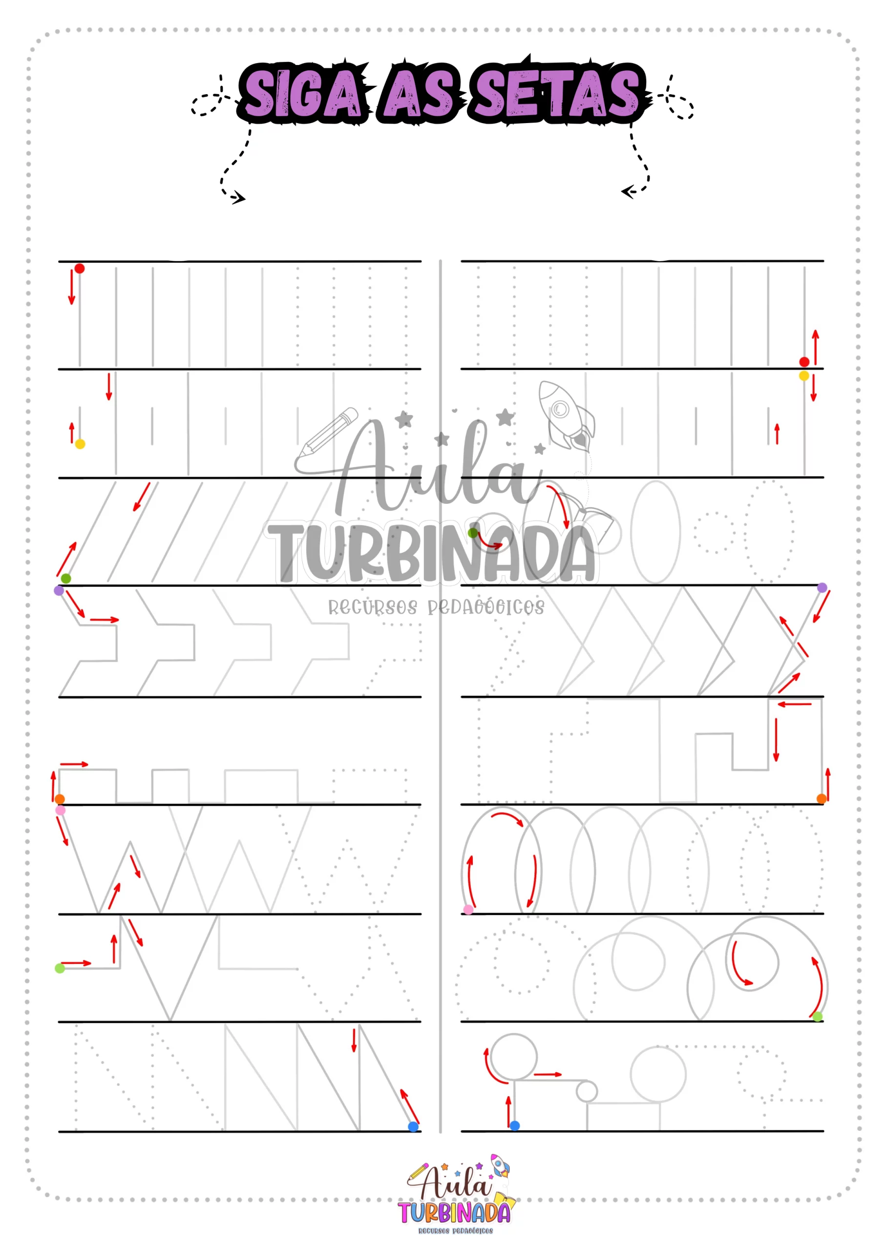Tracejado - Siga as Setas - Imagem 5