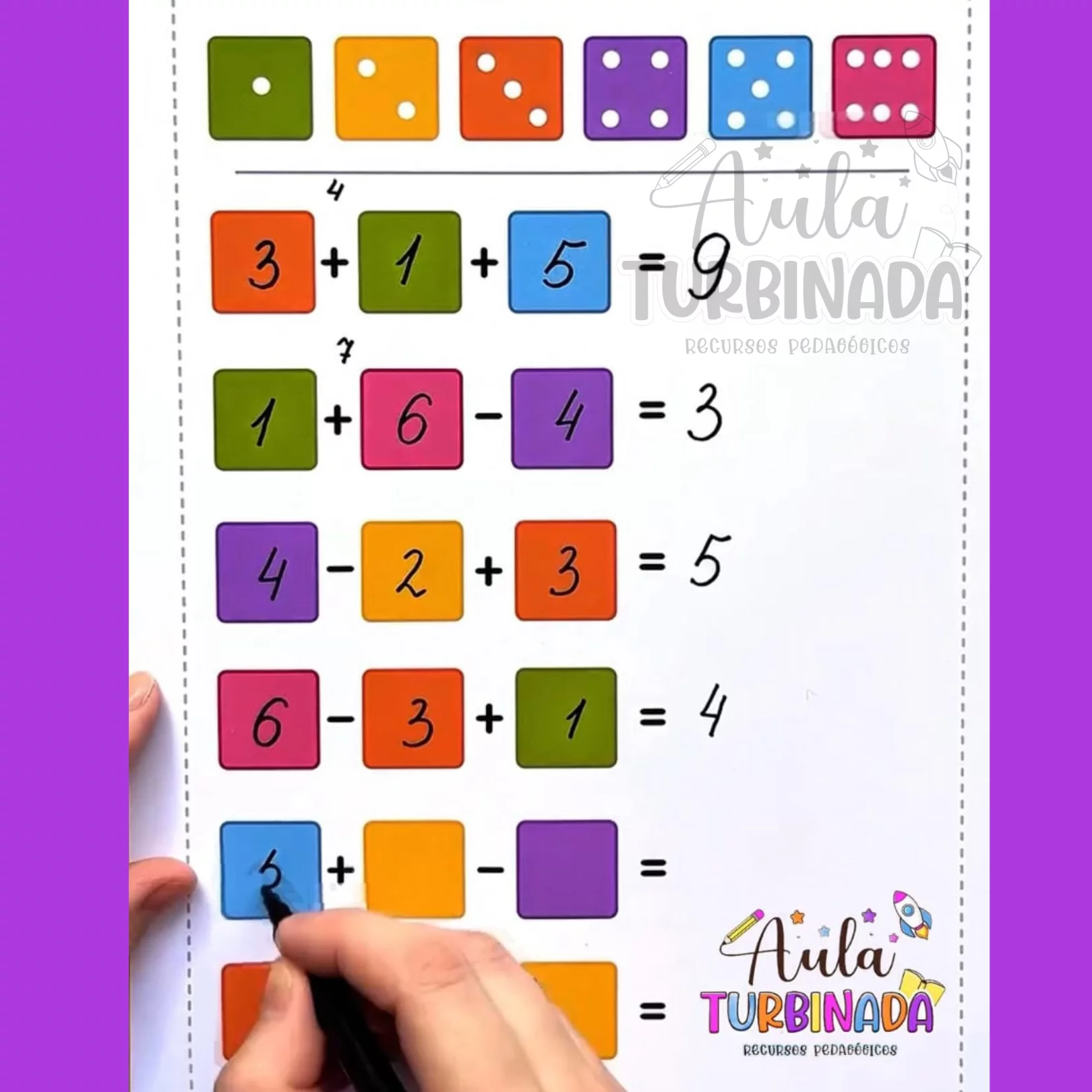 Dado Matemático - Raciocínio Lógico