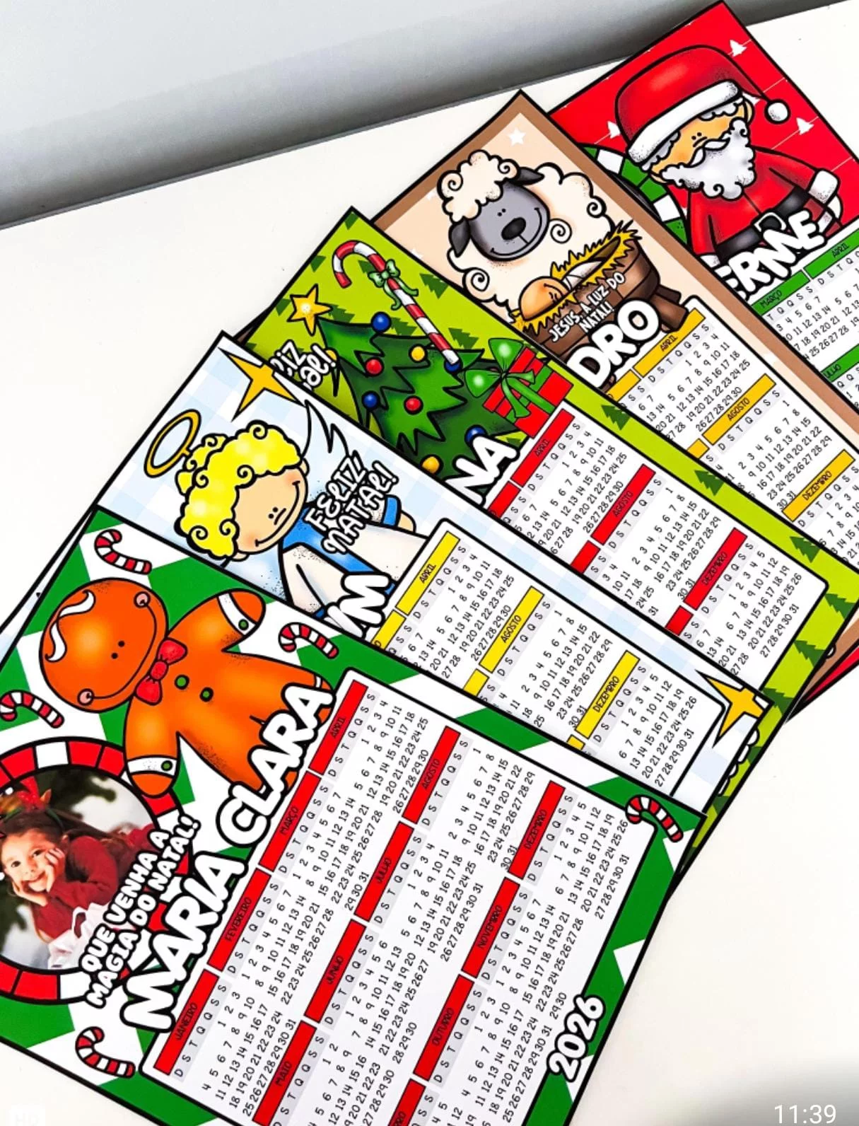 Calendário de Natal editável 2026 - Imagem 4