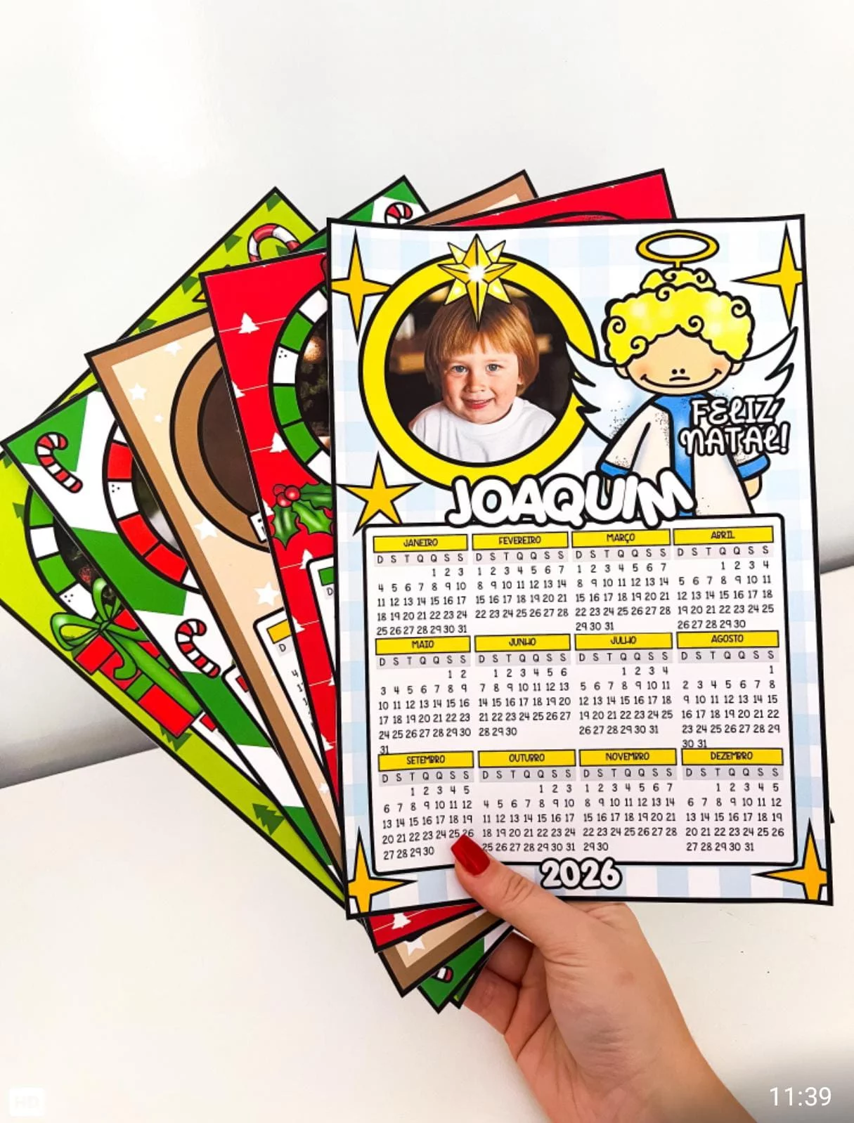 Calendário de Natal editável 2026 - Imagem 3